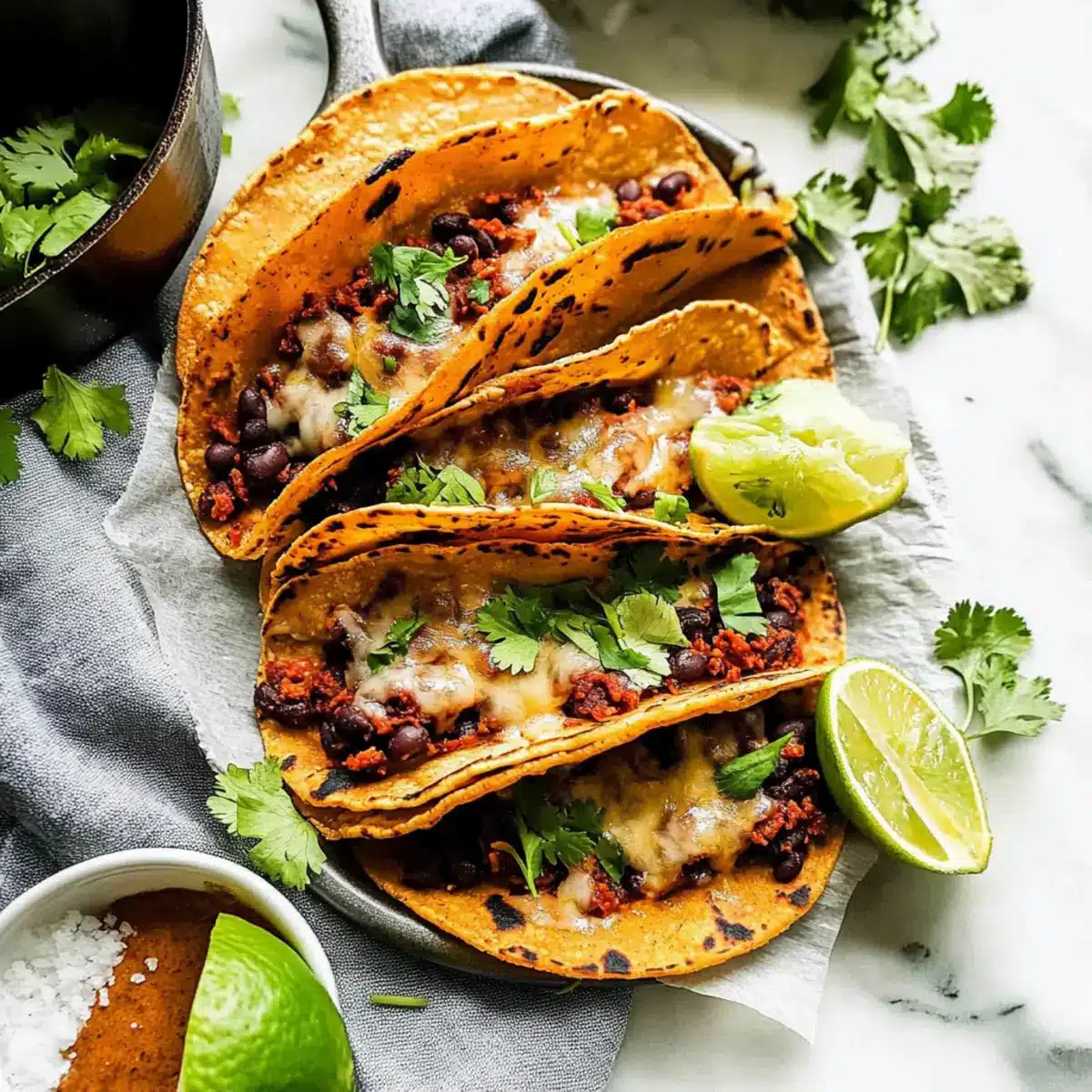 Crispy Black Bean Tacos