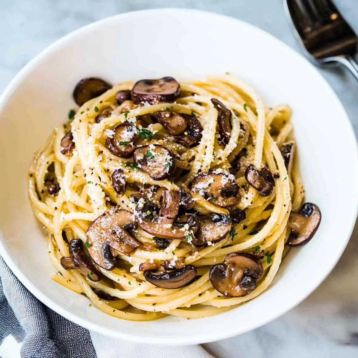 Mushroom Spaghetti Aglio Olio
