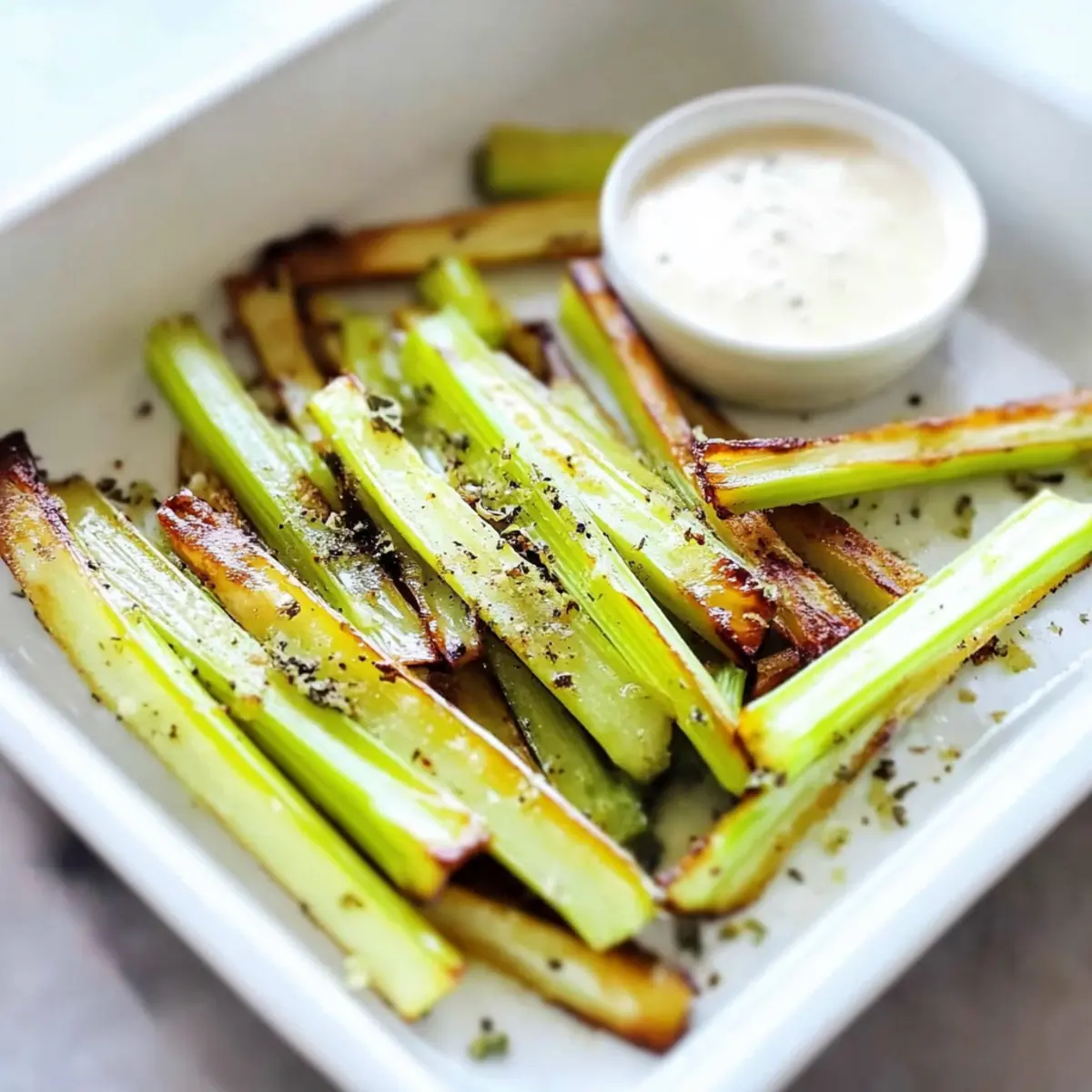 Oven Roasted Celery Fries