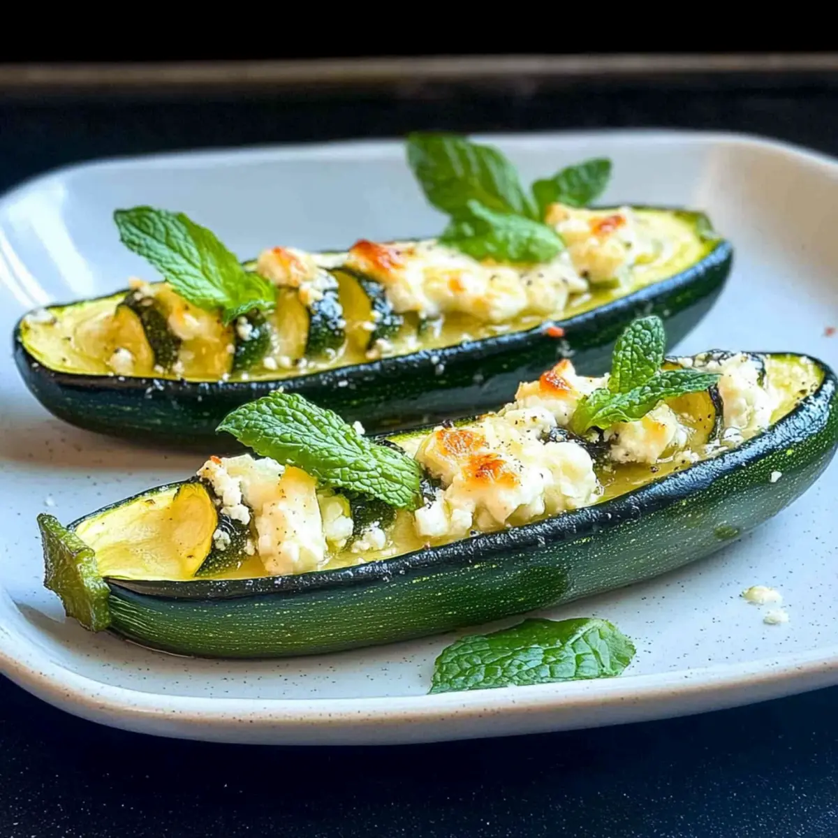 Baked Zucchini With Goat Cheese