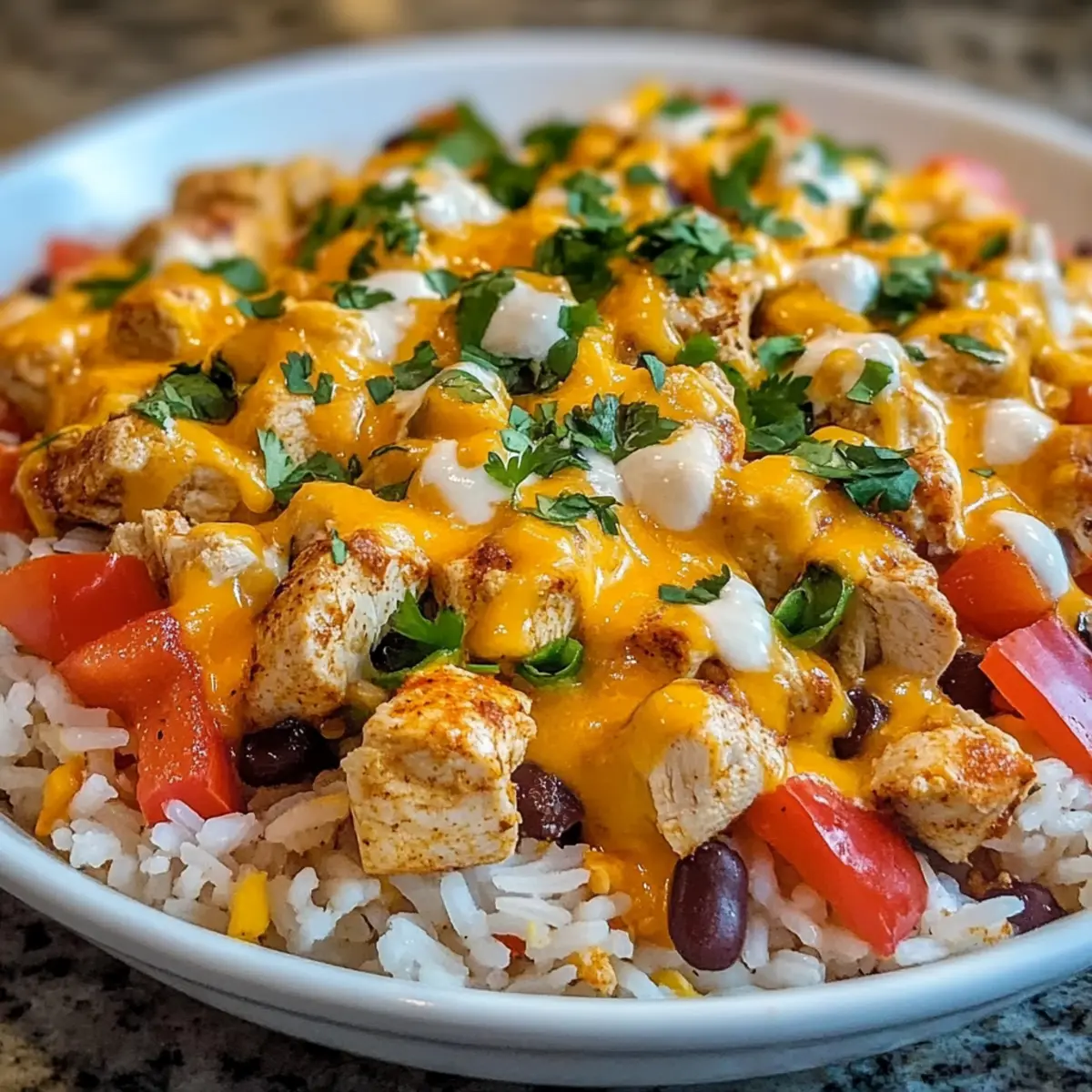 One-Pot Cheesy Southwest Chicken & Rice