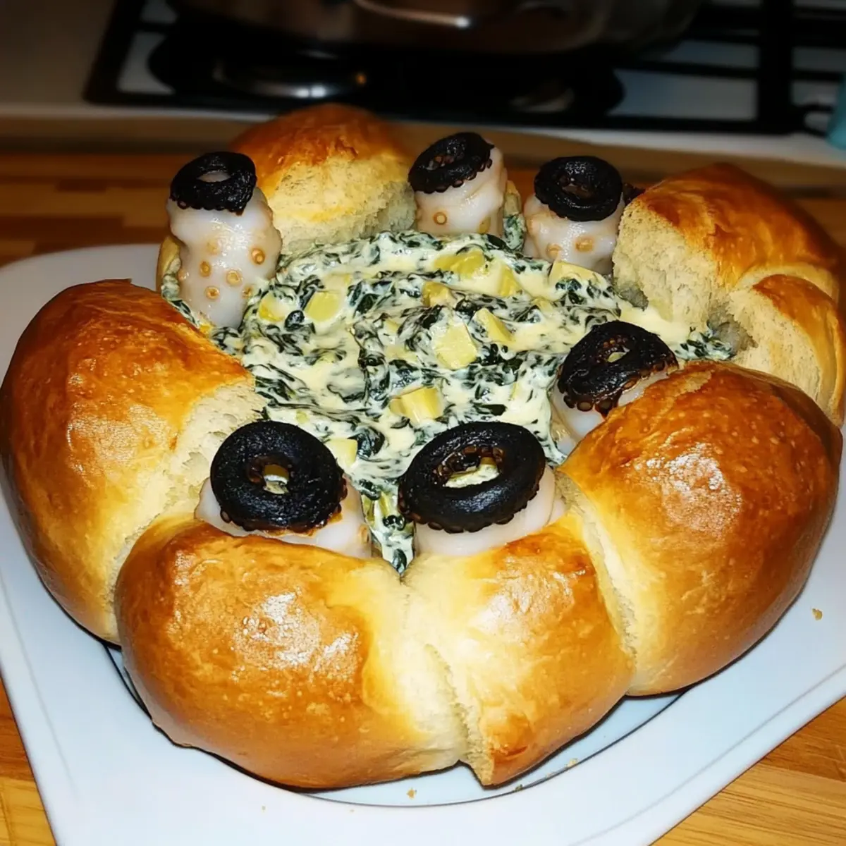 Octopus Bread Bowl and Dip