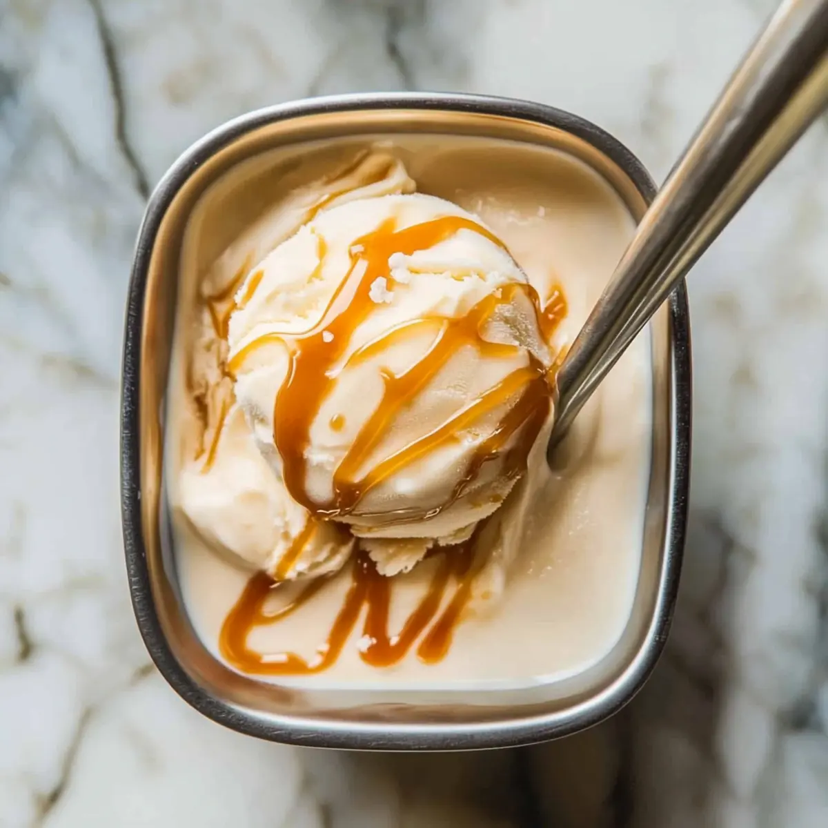 Salted Caramel Frozen Yogurt
