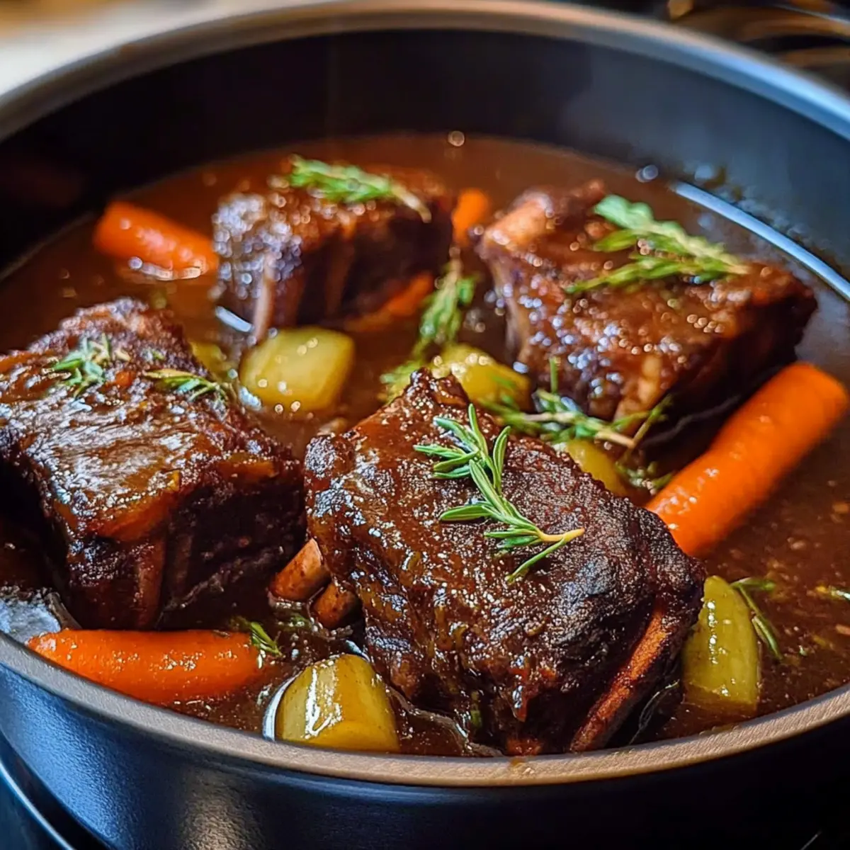 Costillas de Res con Rioja