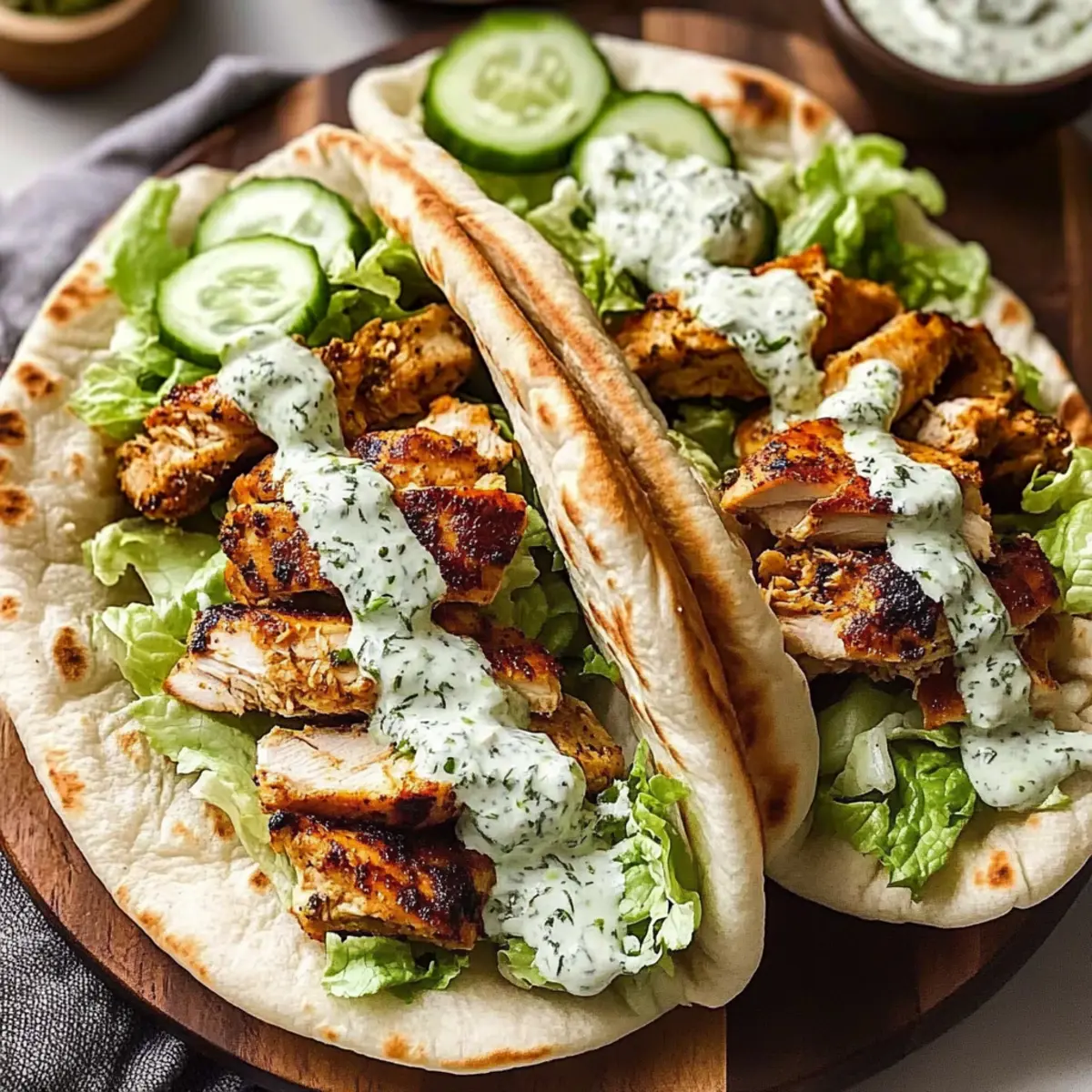 Sheet Pan Chicken Pitas with Herby Ranch