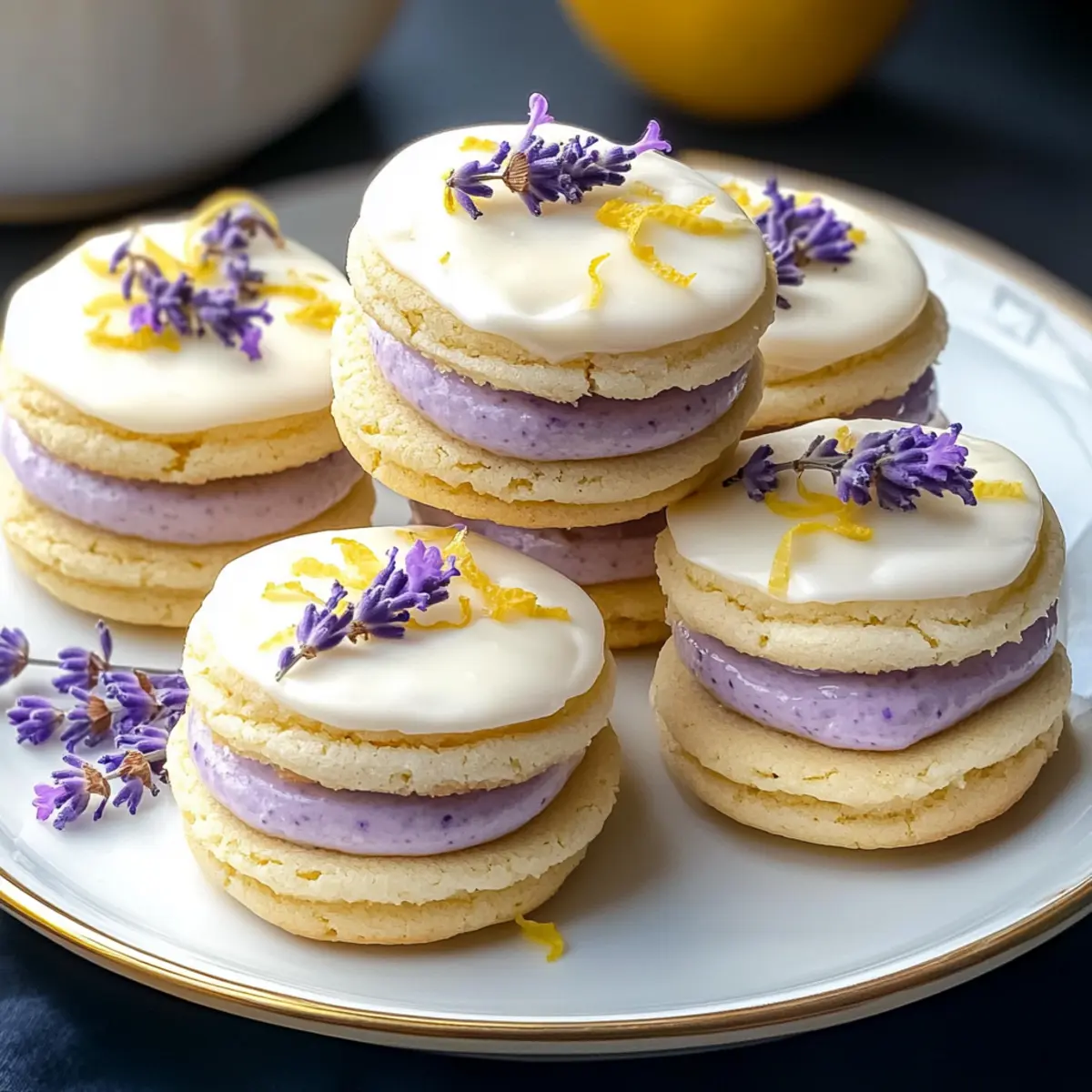 Lemon Lavender Sandwich Cookies