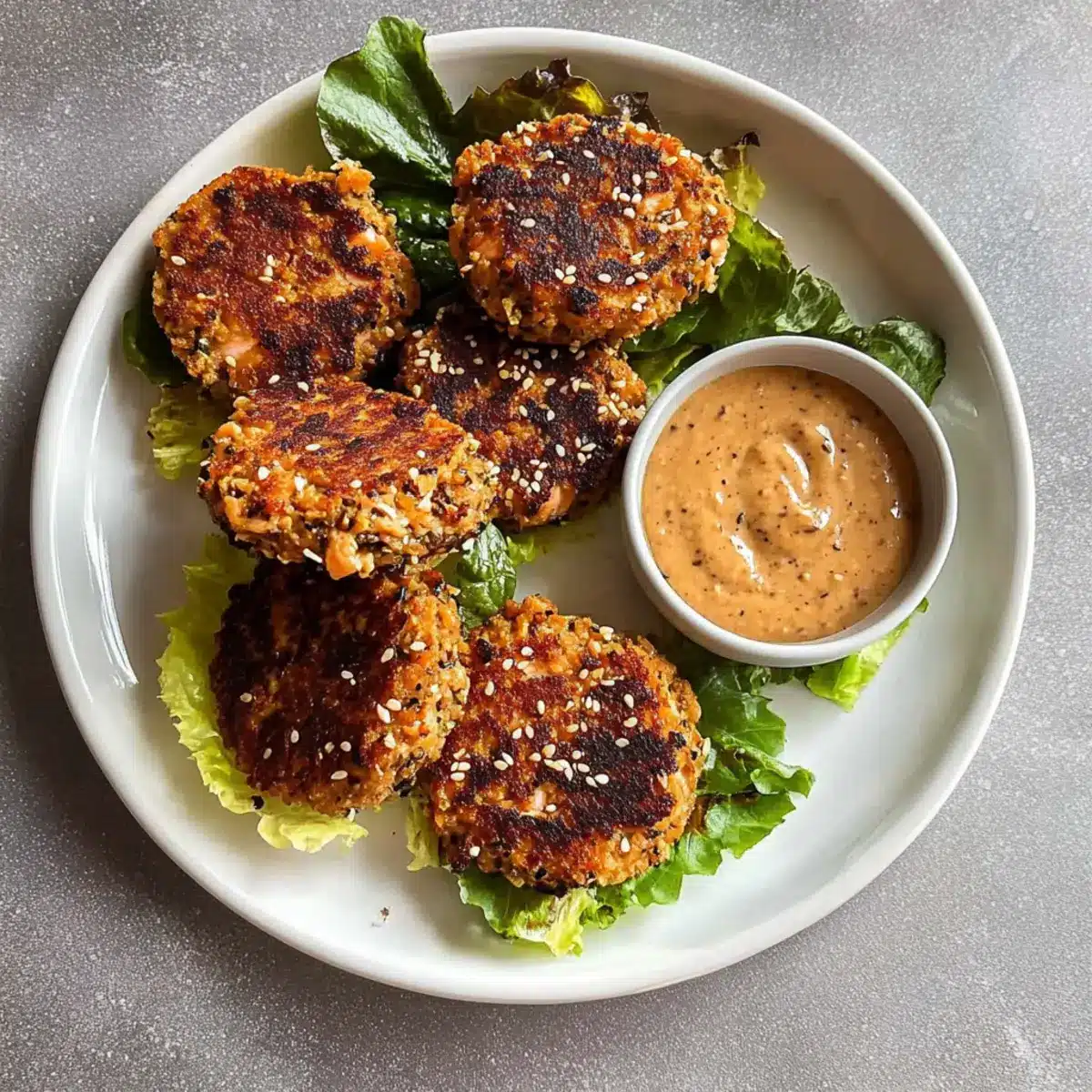 Harissa Sesame Salmon Patties