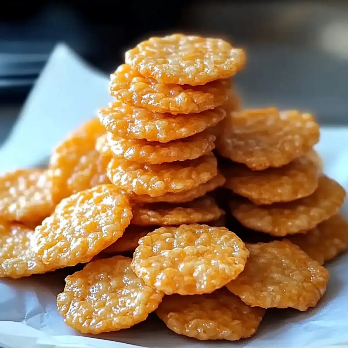 Rice Krispie Cheddar Crackers