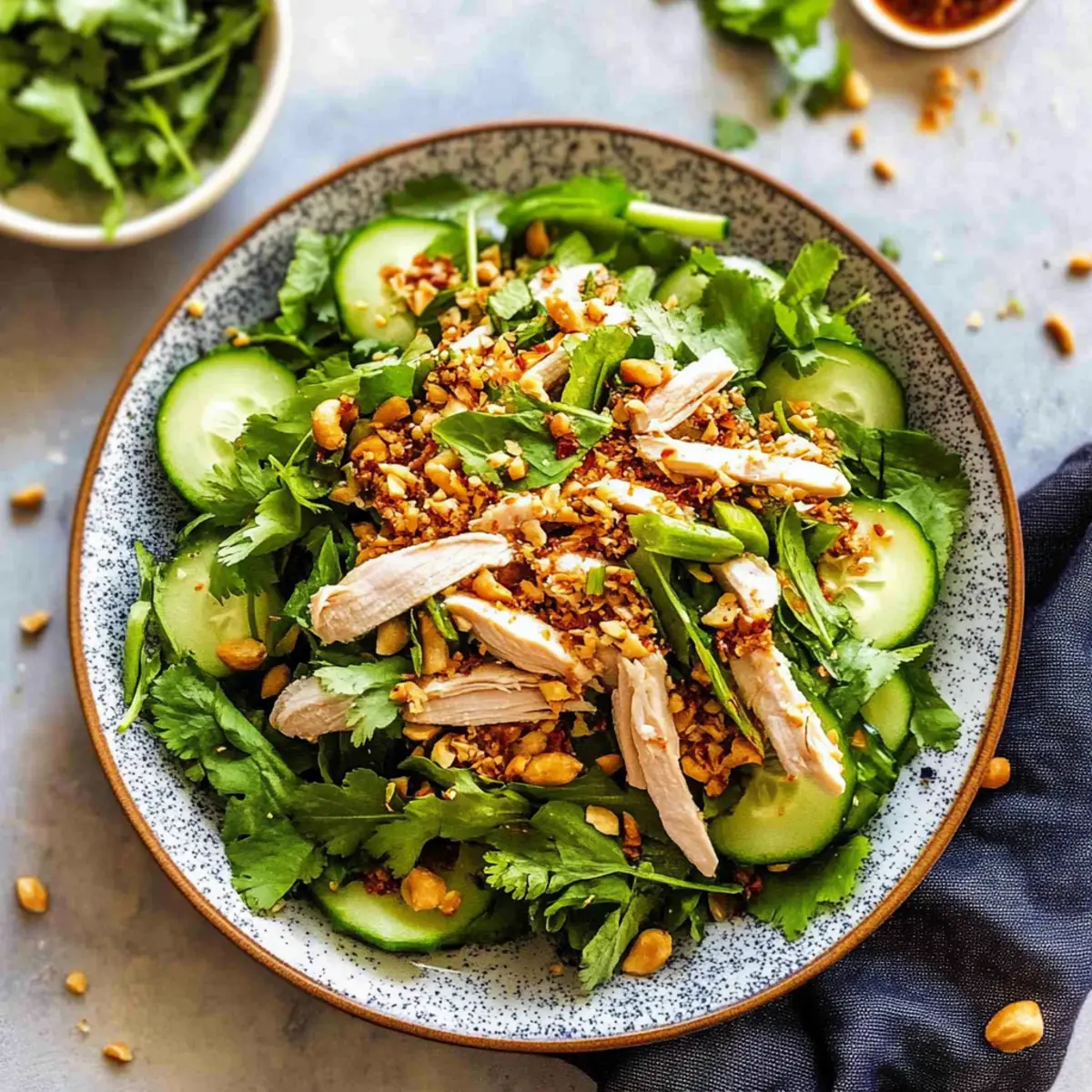 Spicy Chicken Cucumber Salad
