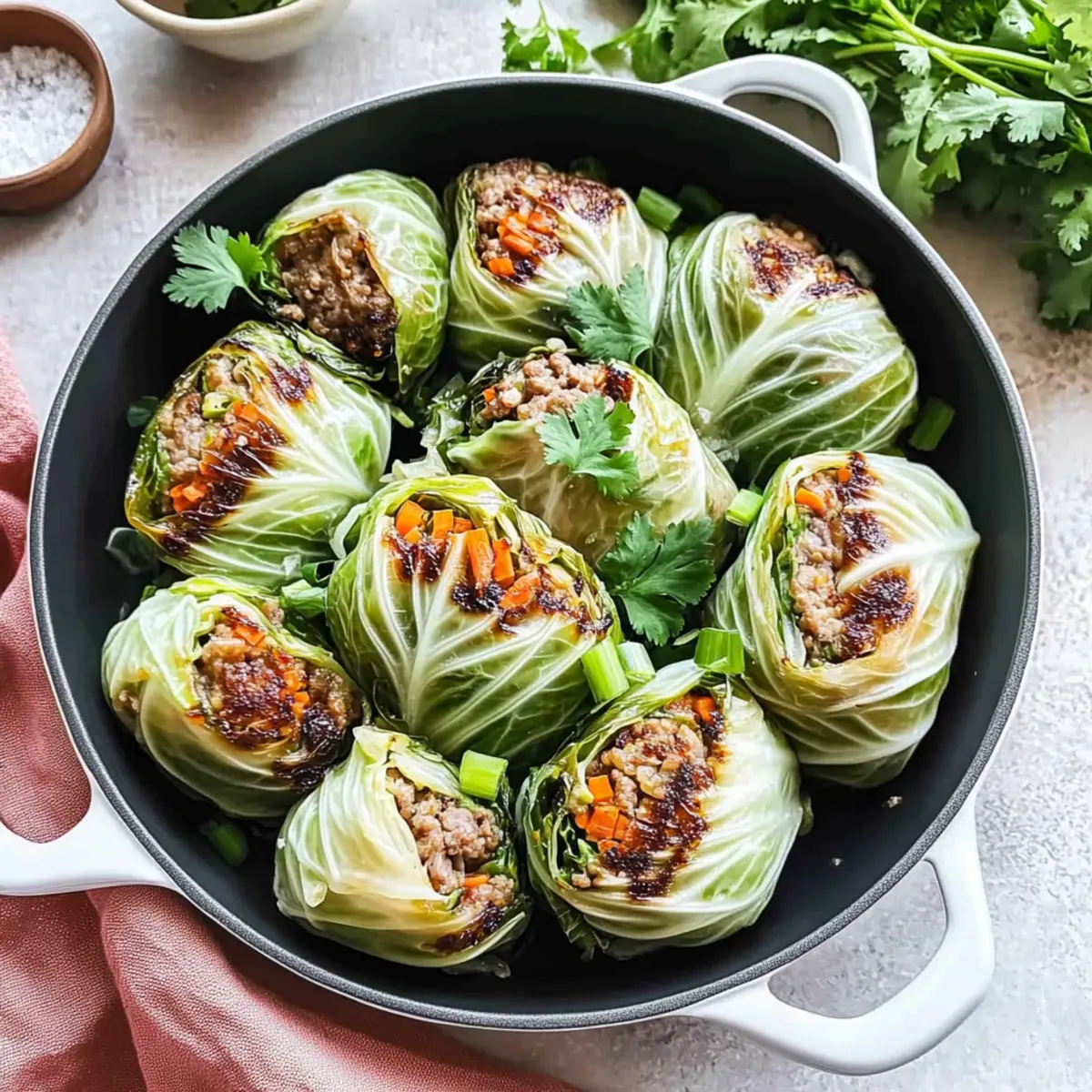 Sesame Ginger Keto Cabbage Rolls