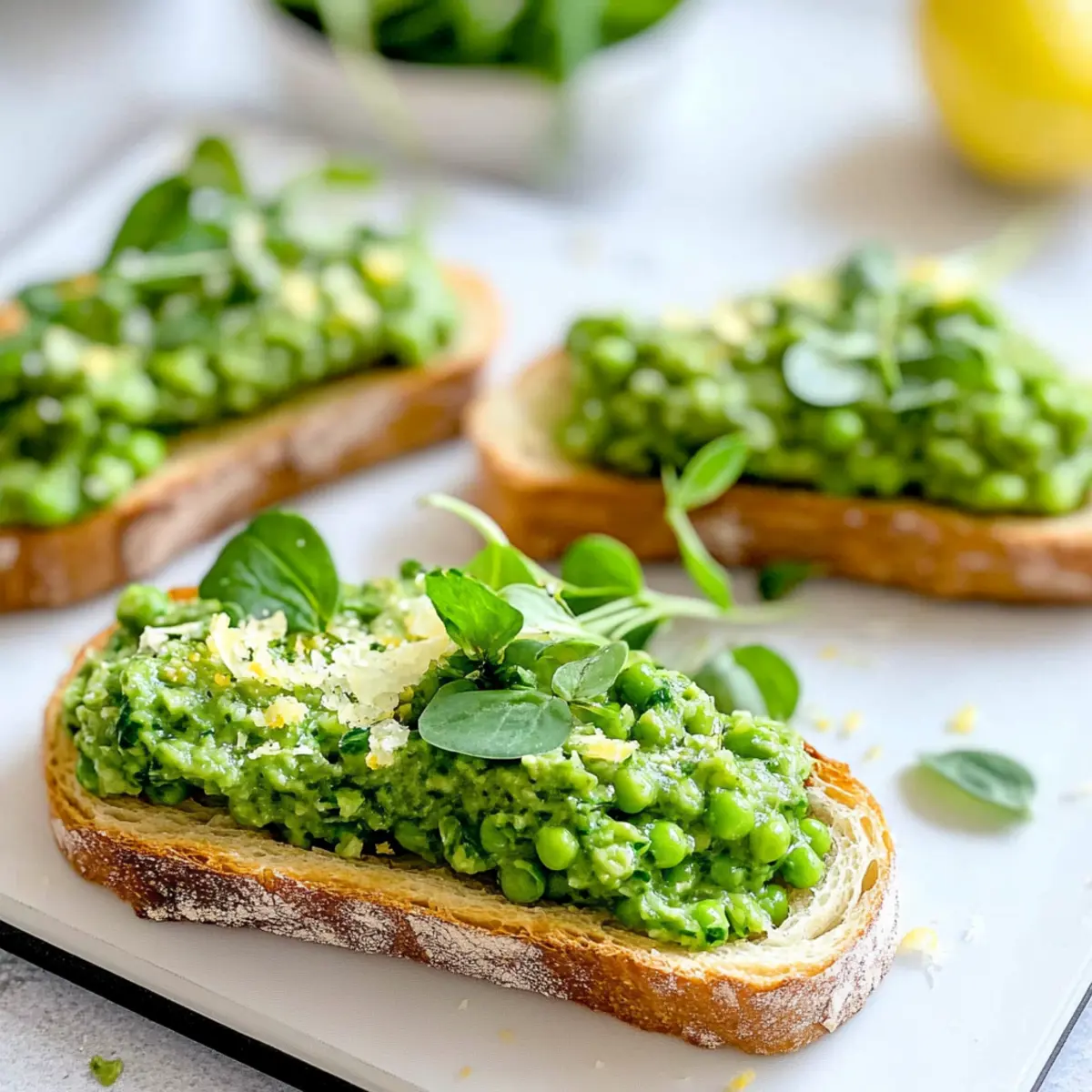 Pea Bruschetta