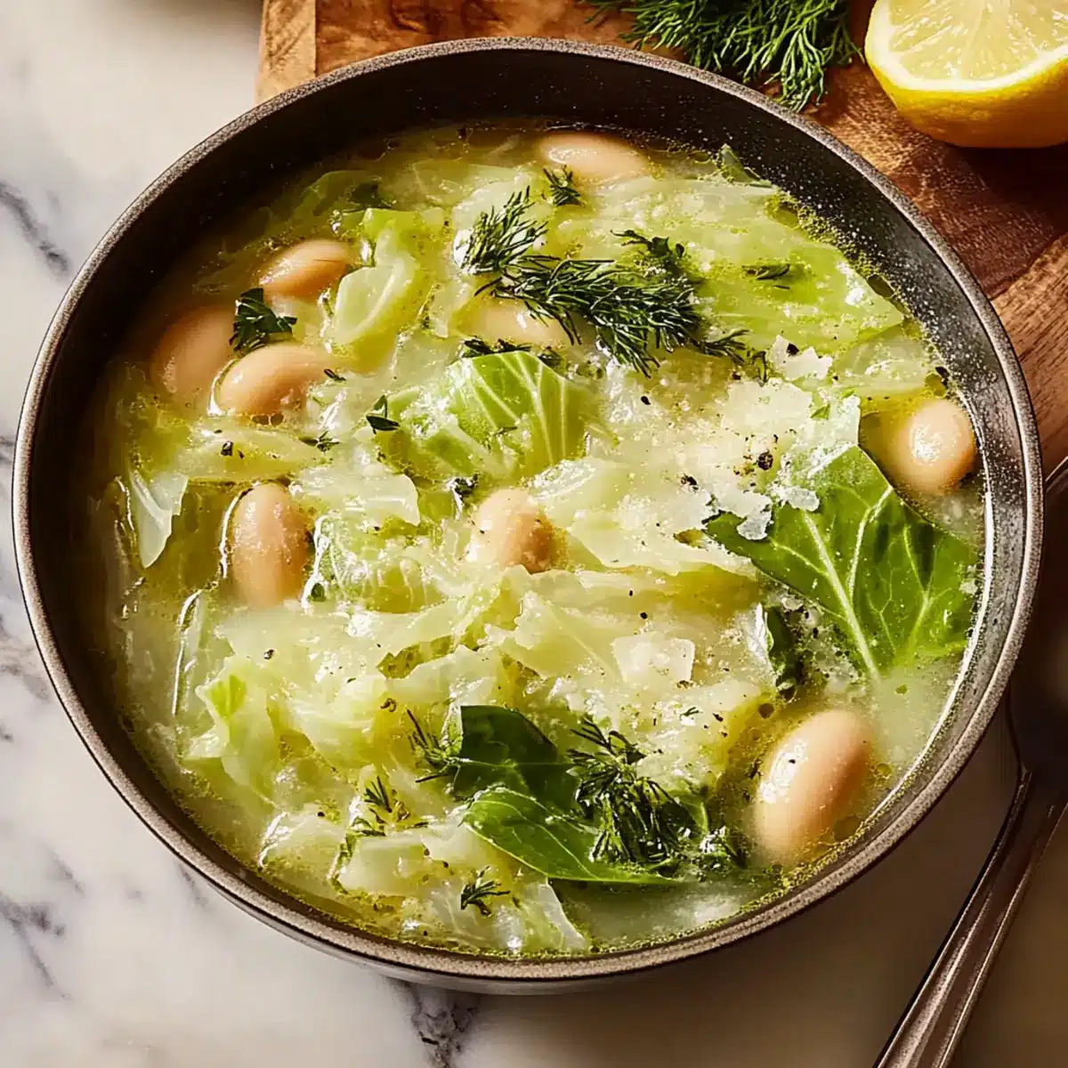 Garlicky Cabbage Soup