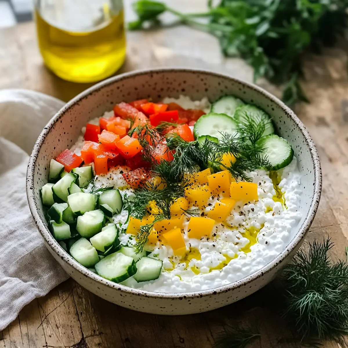 High Protein Cottage Cheese Bowl