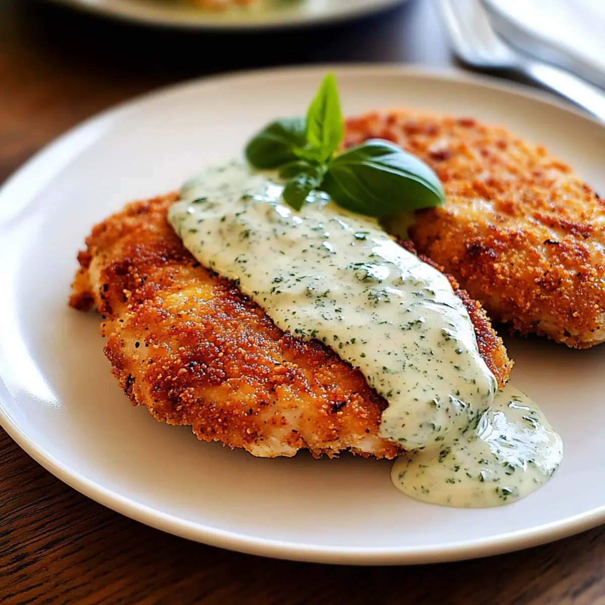 Chicken in Basil Cream Sauce