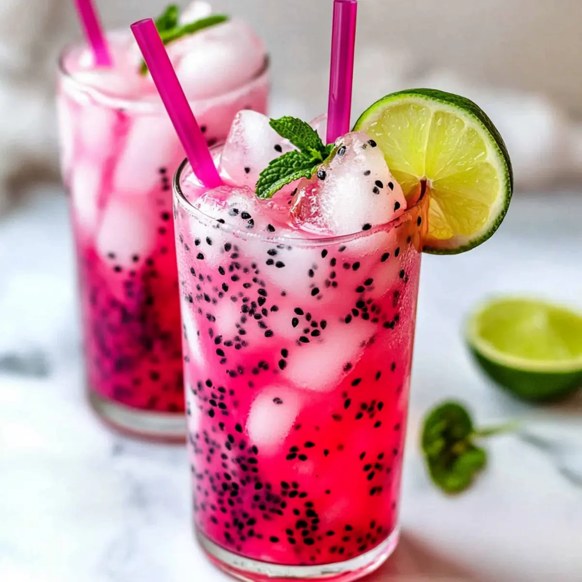 Dragon Fruit Mocktails
