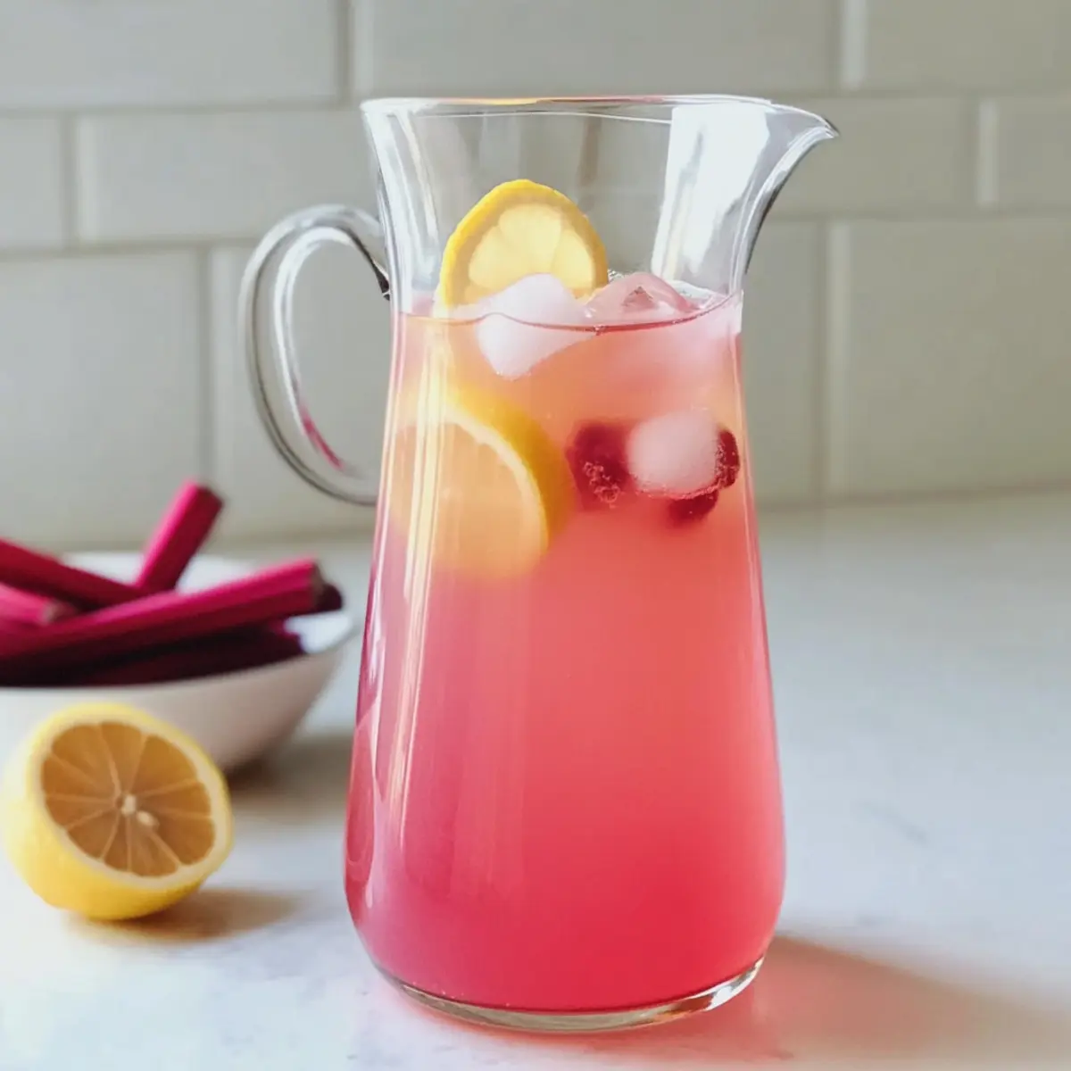 Homemade Rhubarb Lemonade