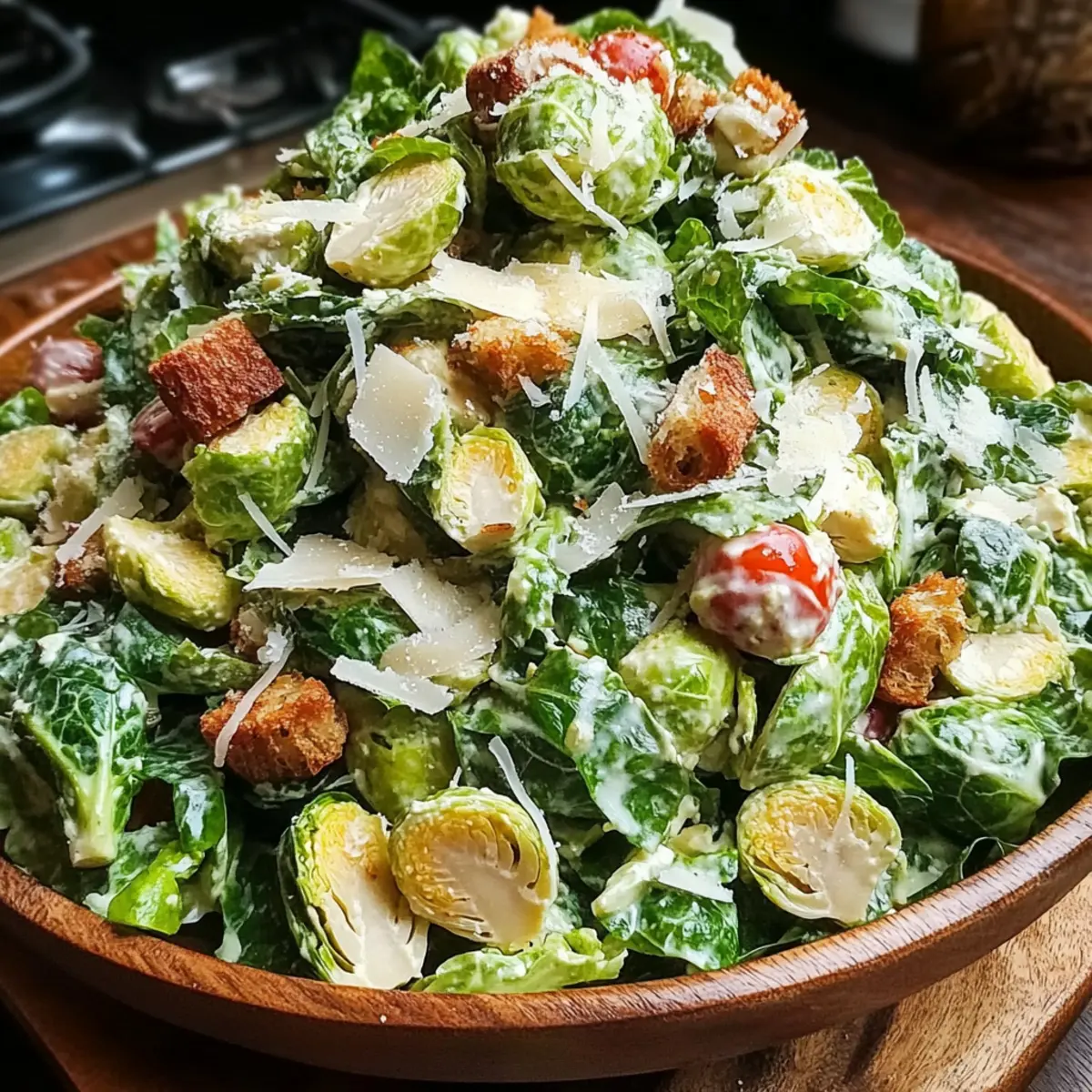 Brussels Sprouts Caesar Salad