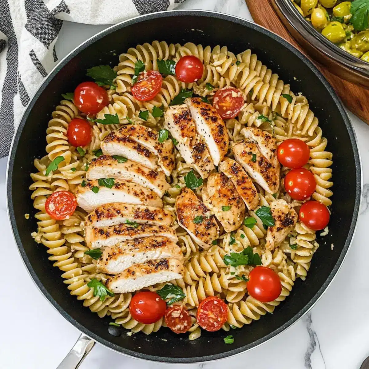 GARLIC BUTTER CHICKEN PASTA