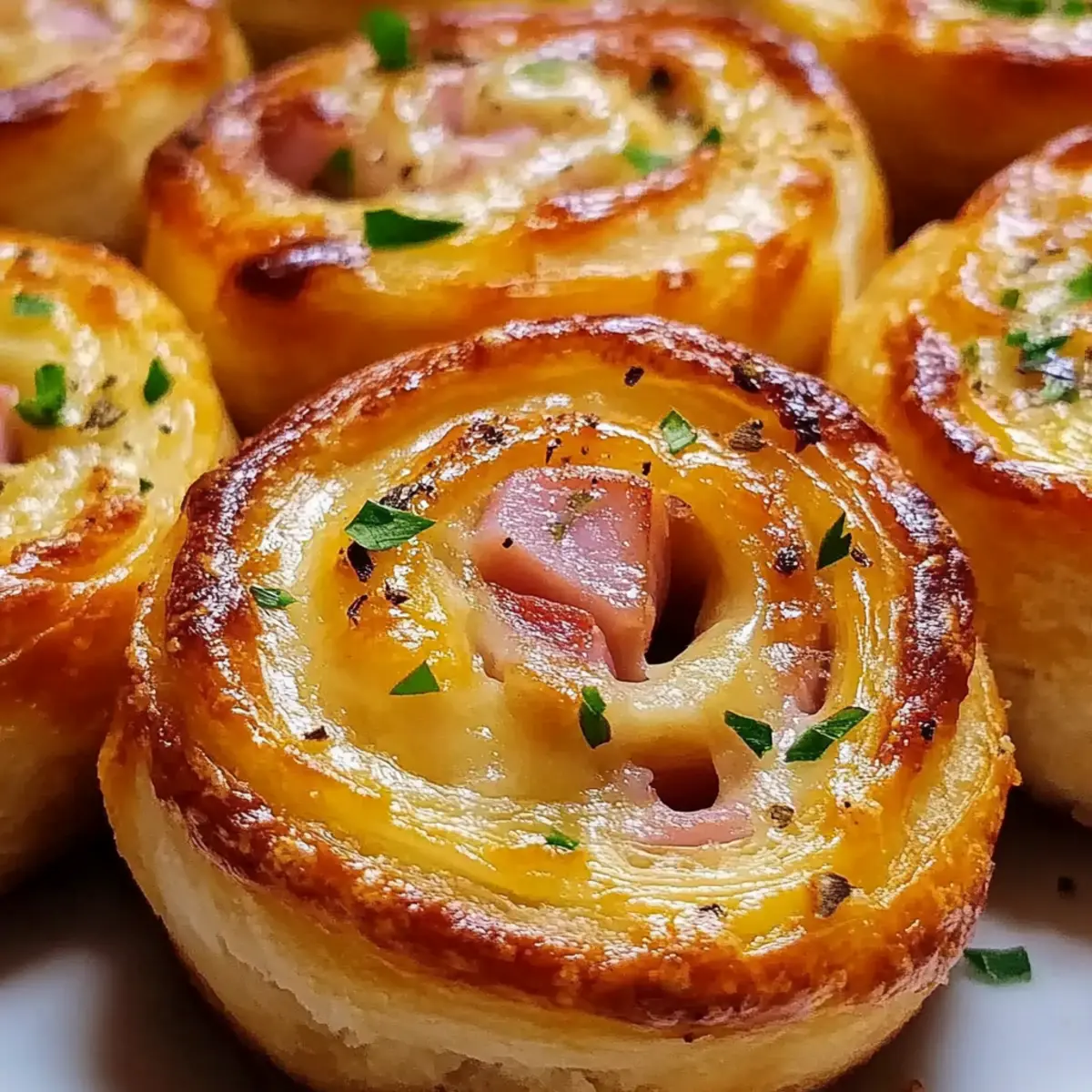 Easter Ham and Cheddar Pinwheels