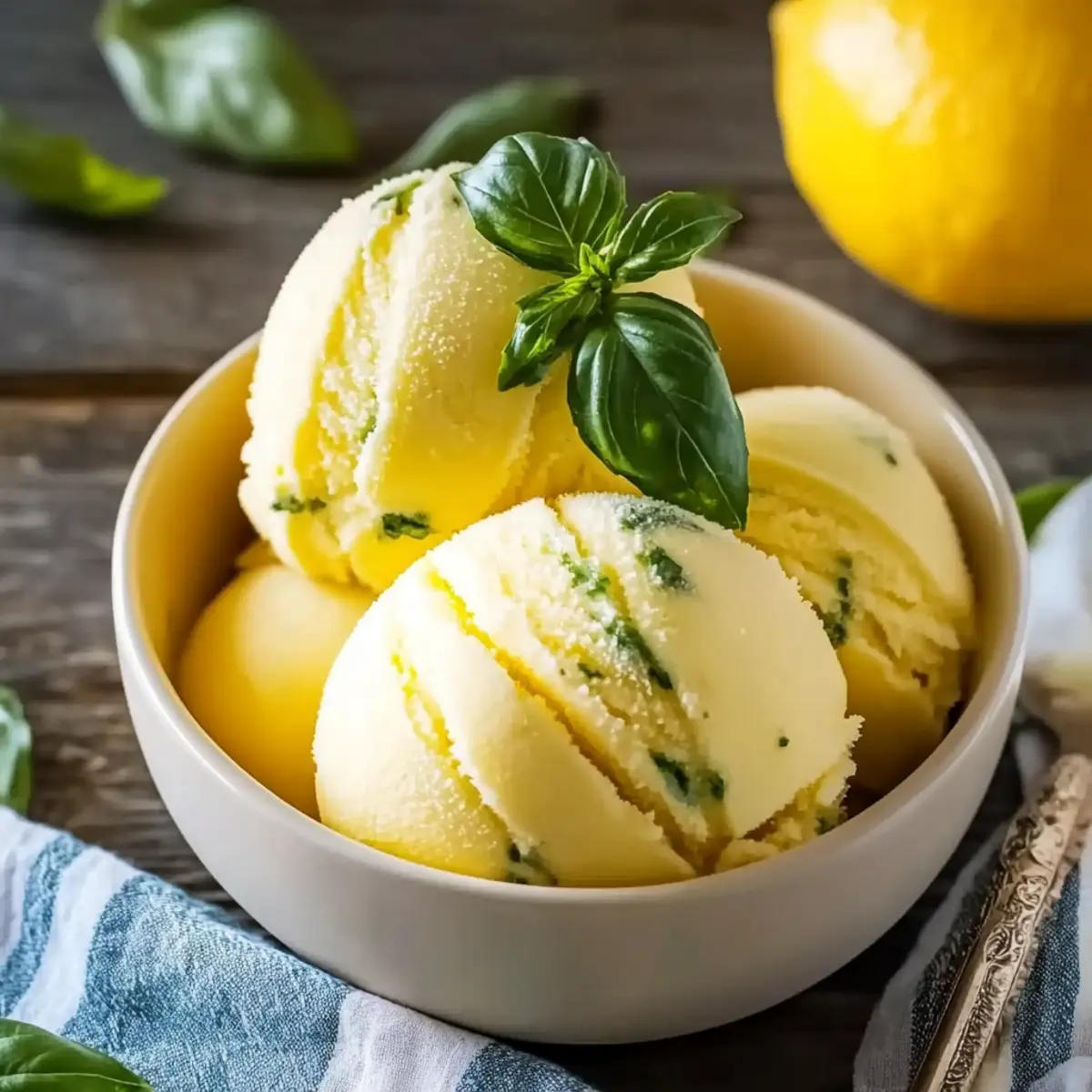 Lemon Basil Sorbet