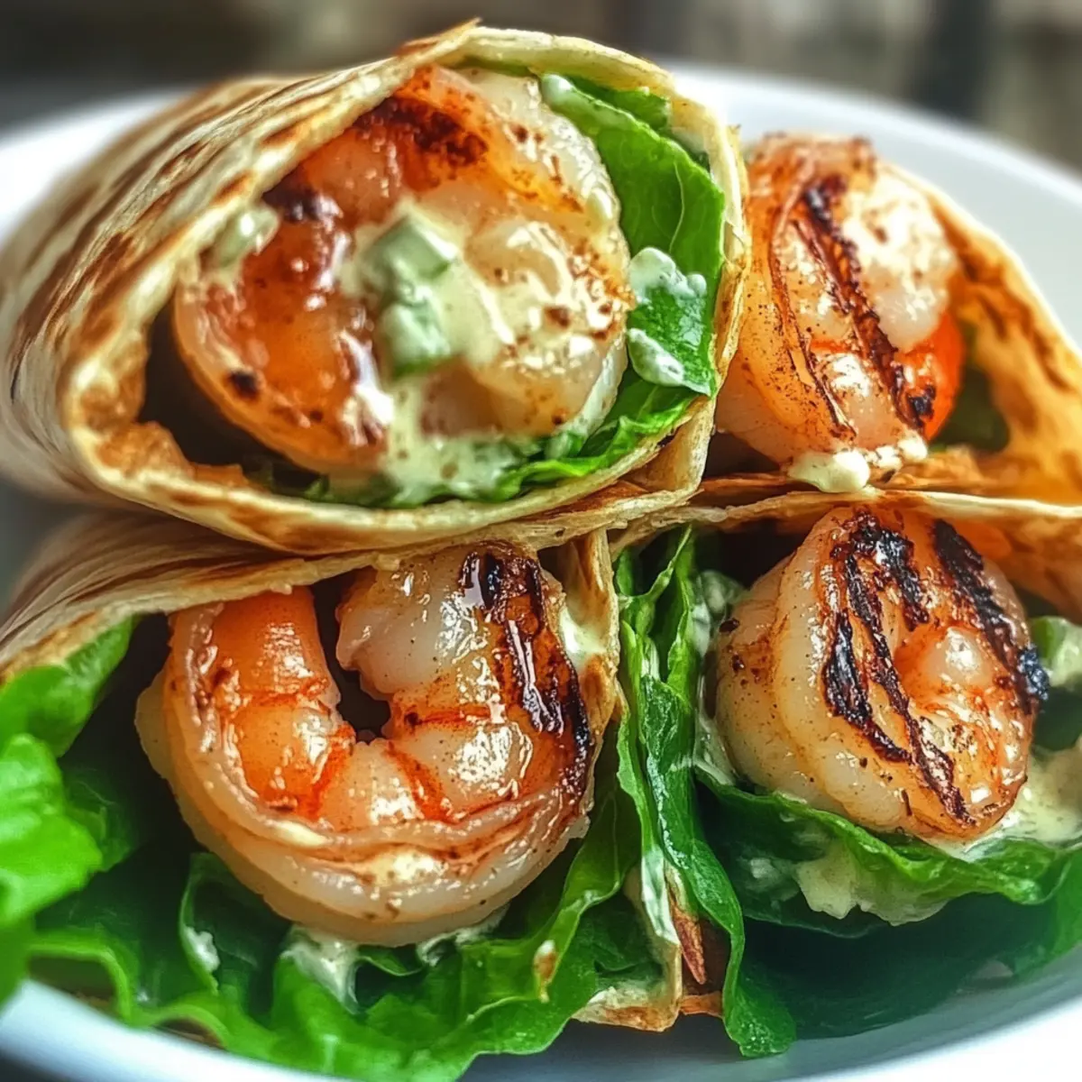 Grilled Shrimp Caesar Wraps