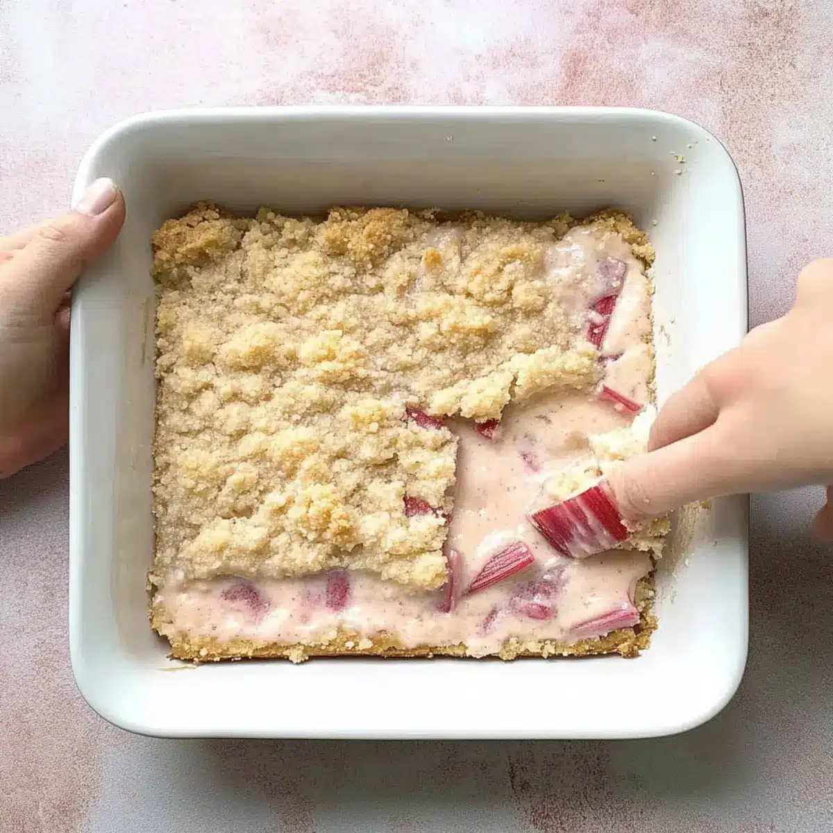 Rhubarb Cheesecake Bars