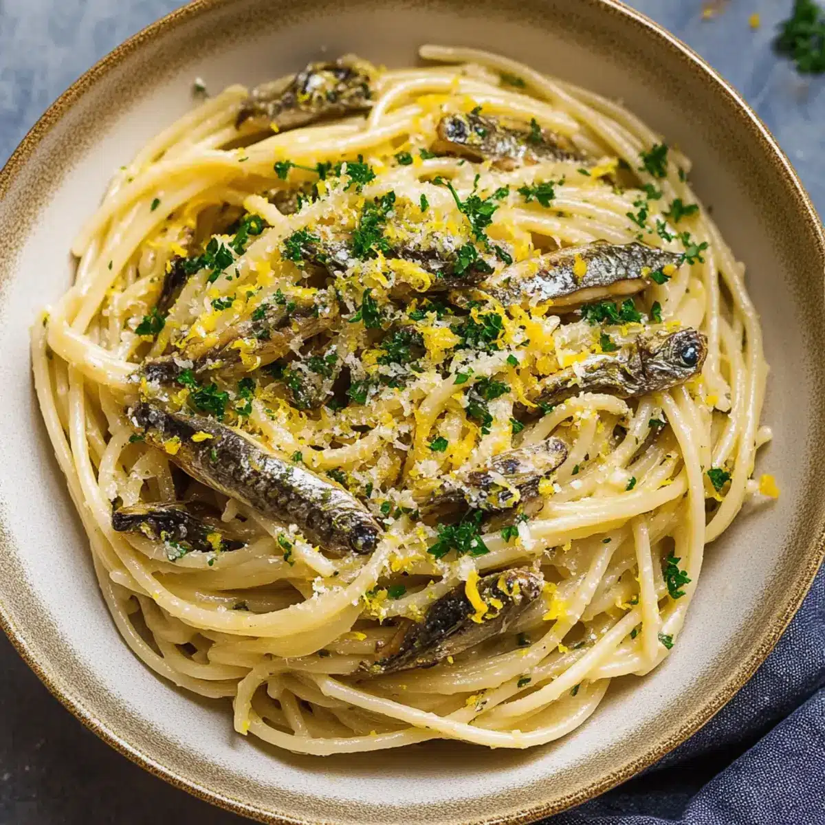 Lemon Sardine Pasta