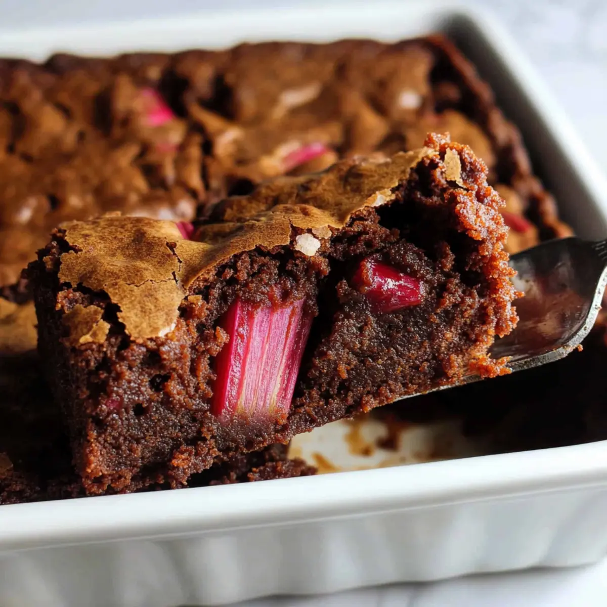 Rhubarb Brownies