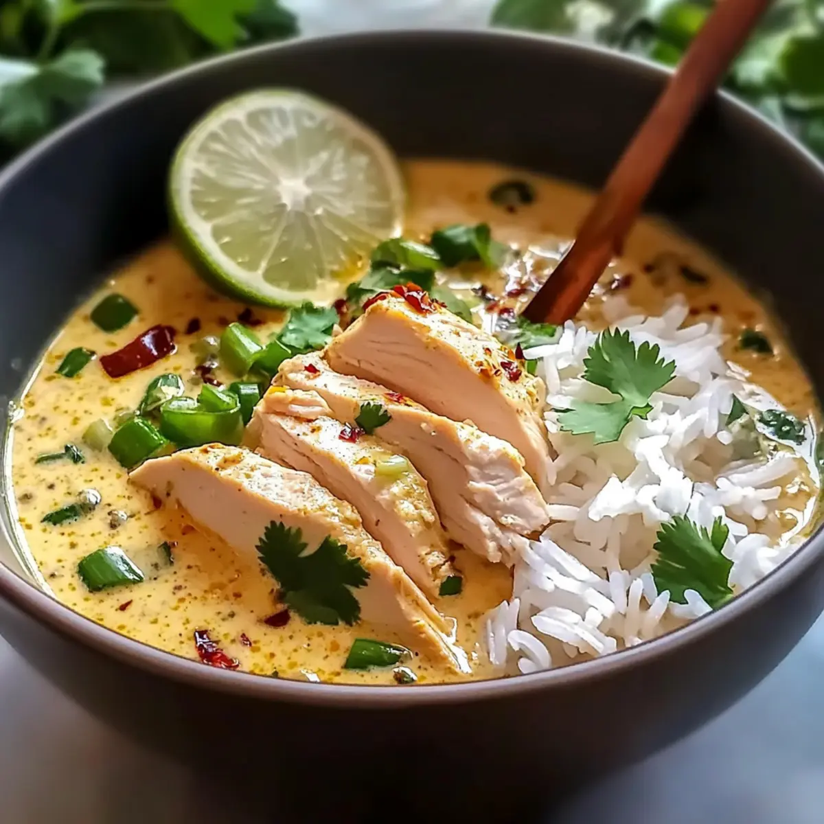 Coconut Chicken Brothy Rice