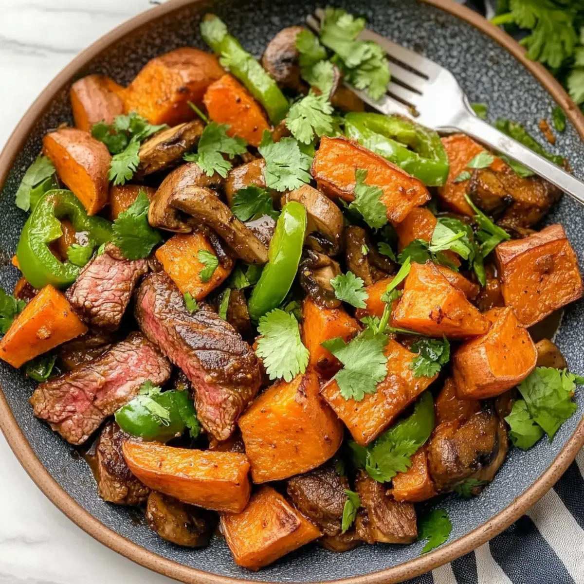 Steak and Sweet Potato Skillet