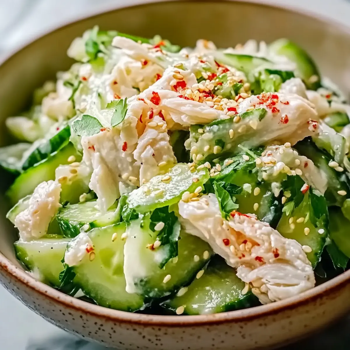 Cucumber Salad with Crab Meat