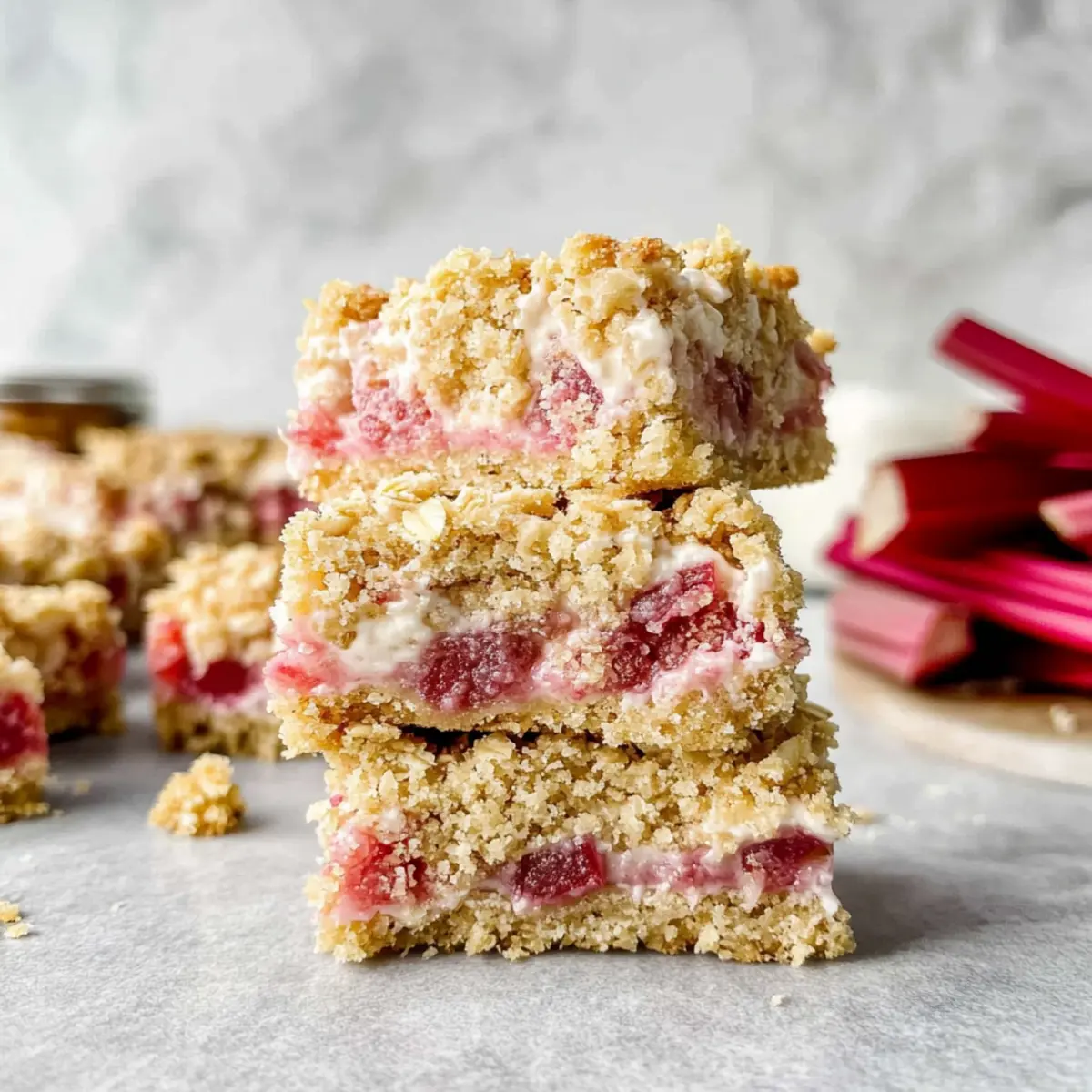 Rhubarb Cream Cheese Bars
