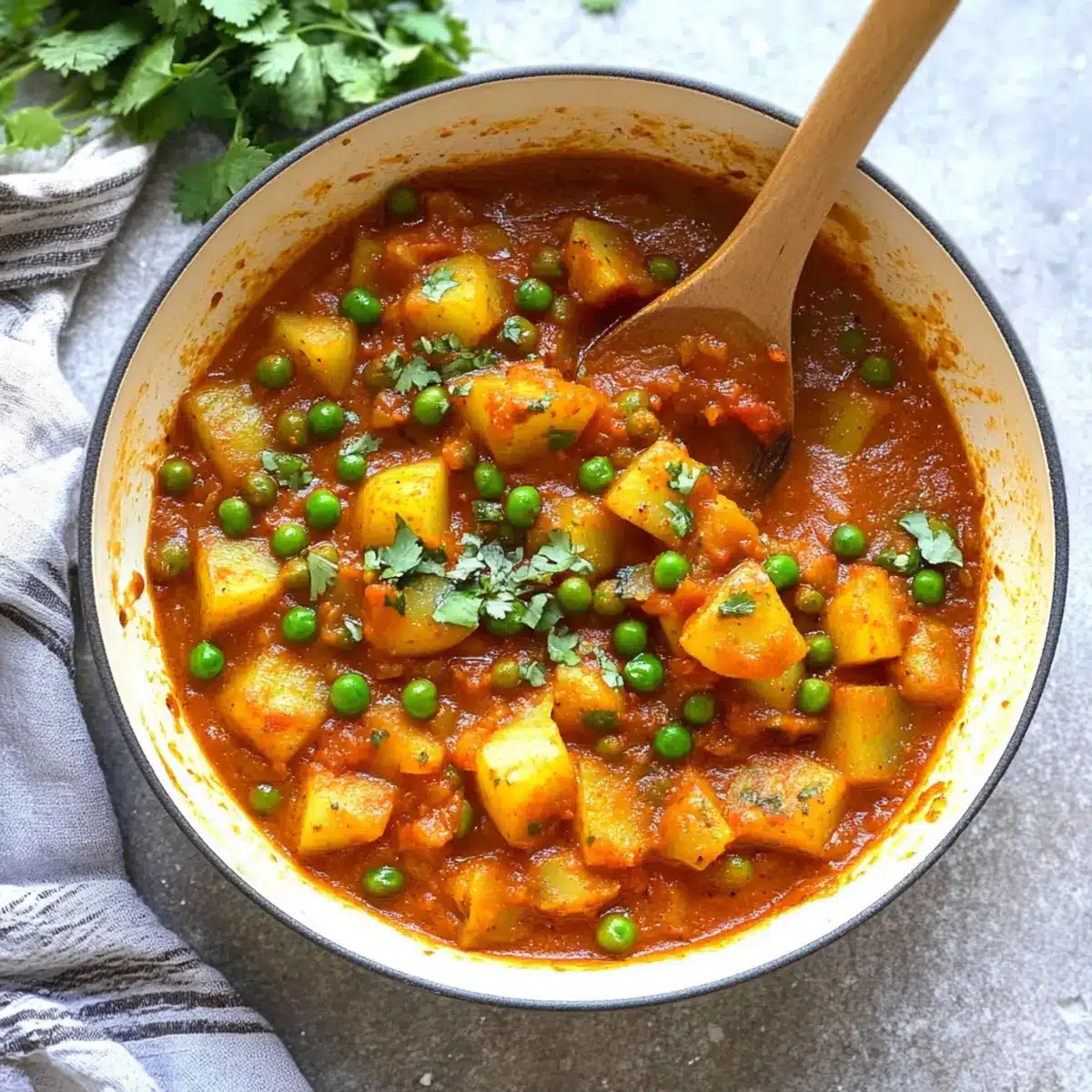 Easy Pea & Potato Curry