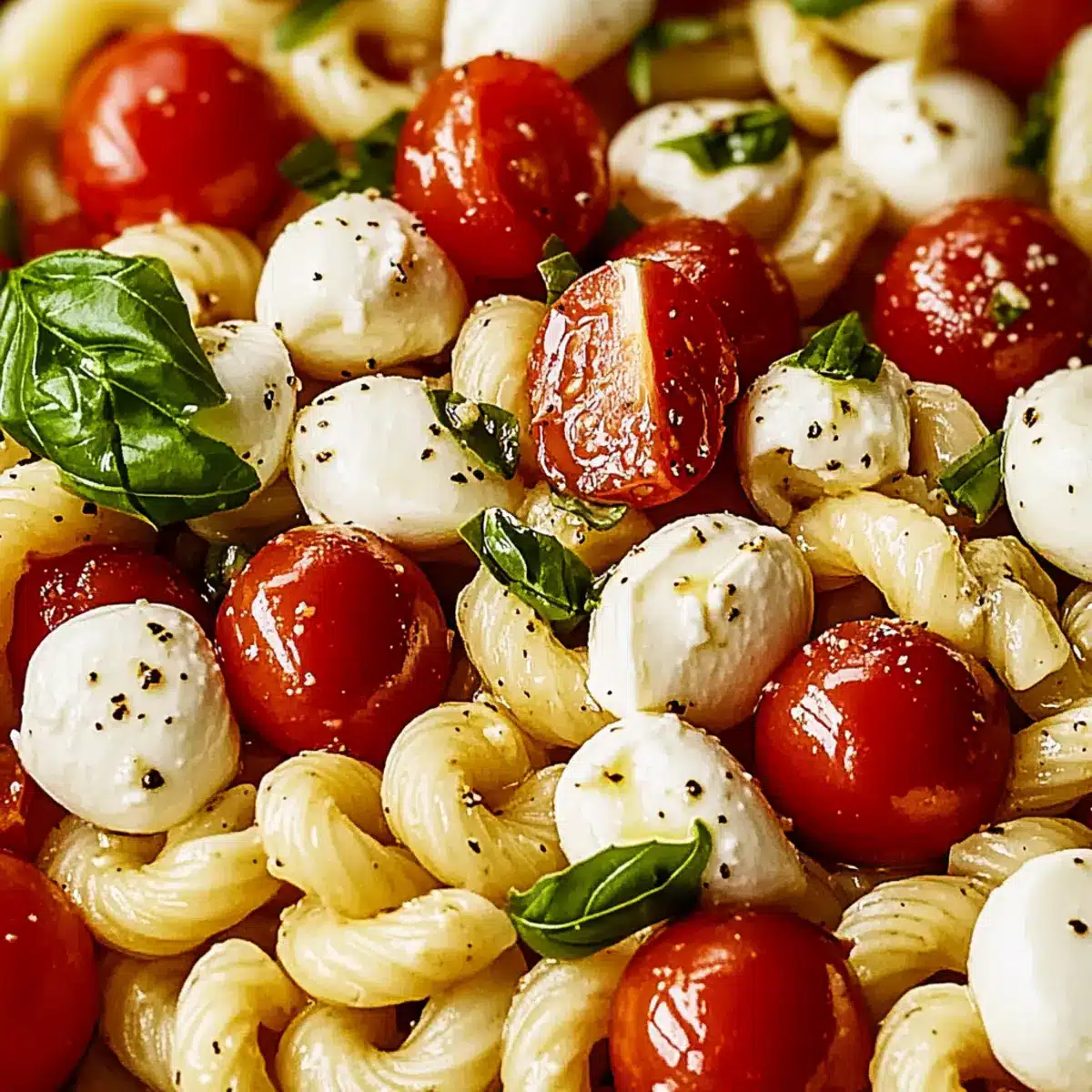 Creamy Caprese Pasta Salad