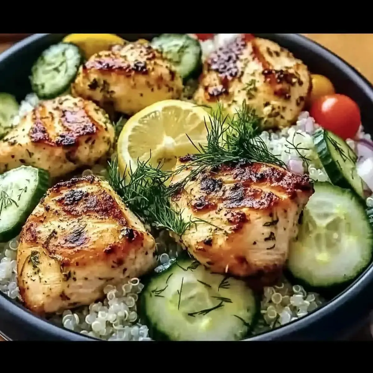 Lemon Dill Chicken Bowls