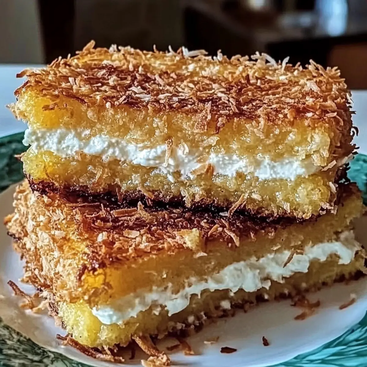 Coconut Crusted Stuffed French Toast