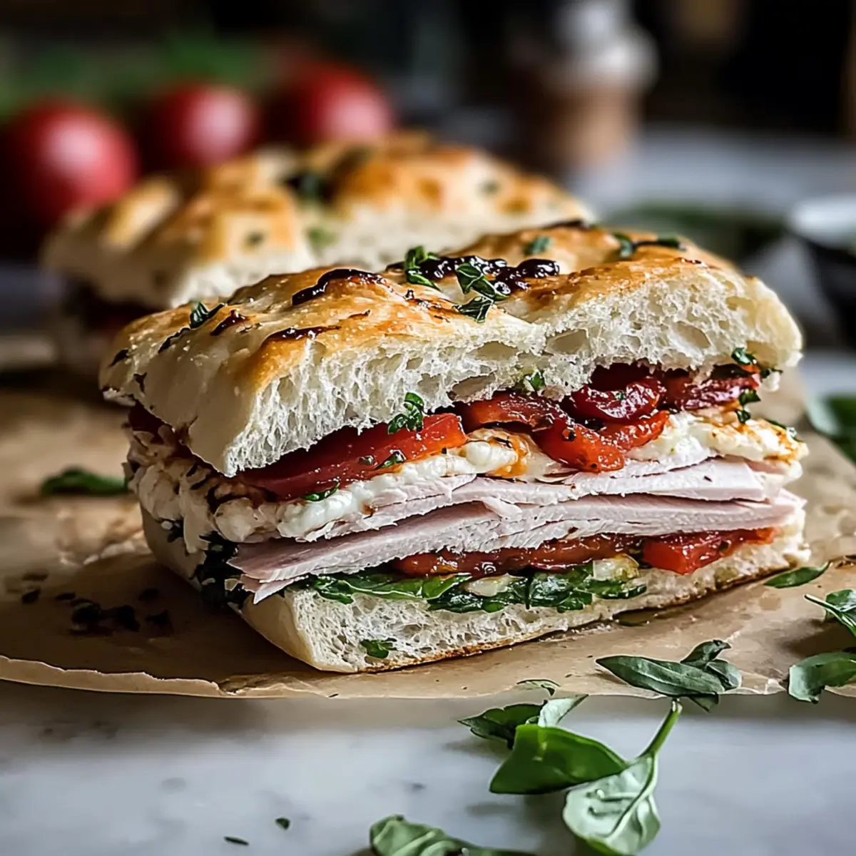 Delicious Turkey Focaccia Sandwiches for Quick Gourmet Lunches