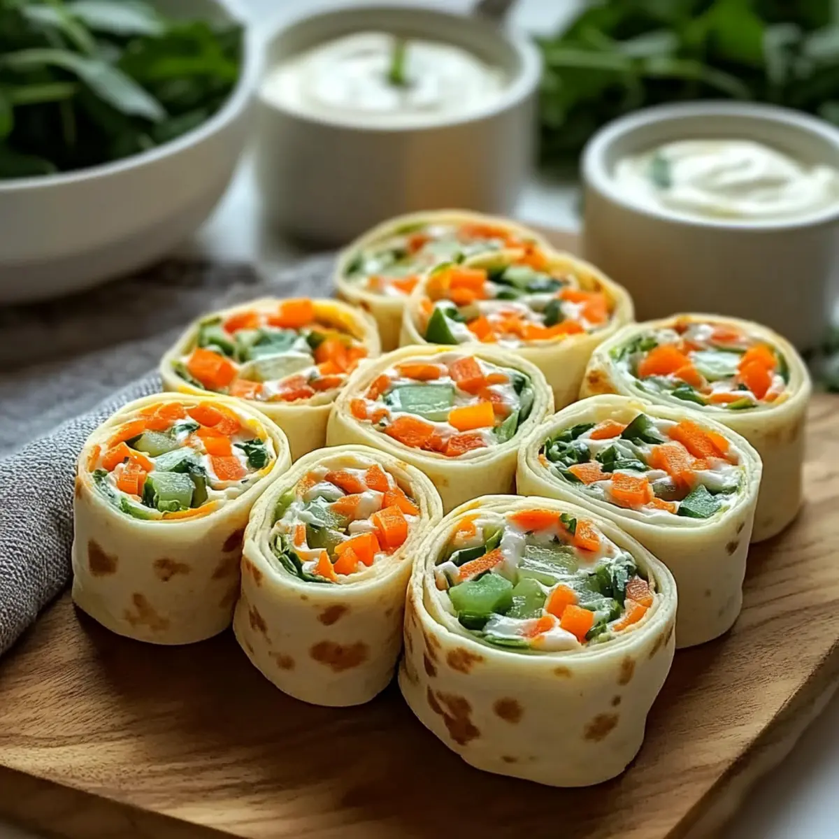 Vegetable Tortilla Roll Ups