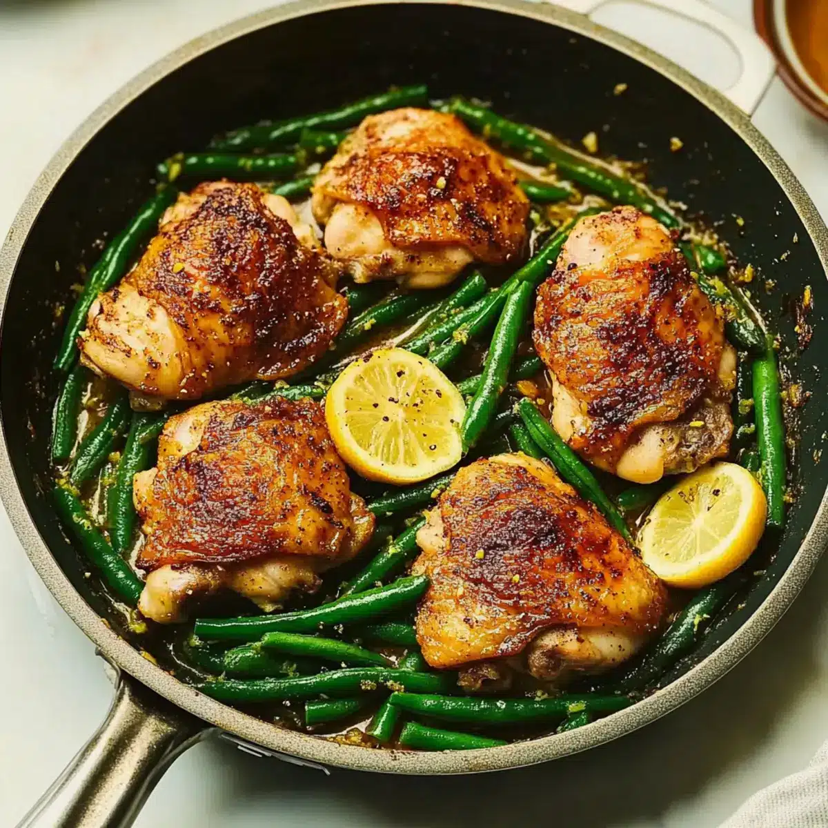Lemon Garlic Butter Chicken and Green Beans Skillet Bliss