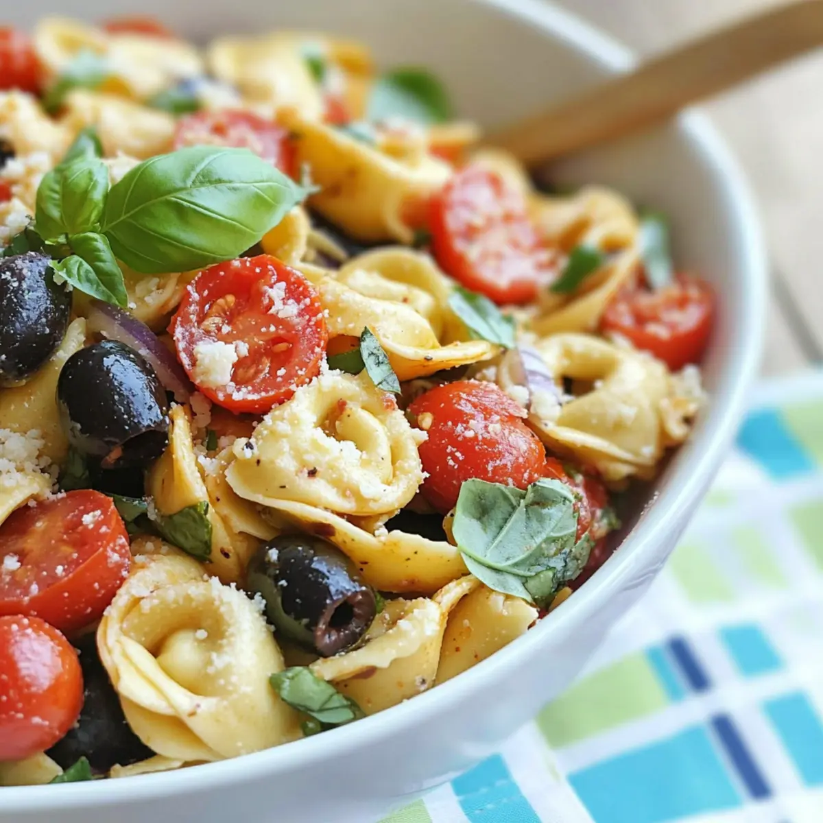 Roasted Red Pepper and Parmesan Tortellini Salad