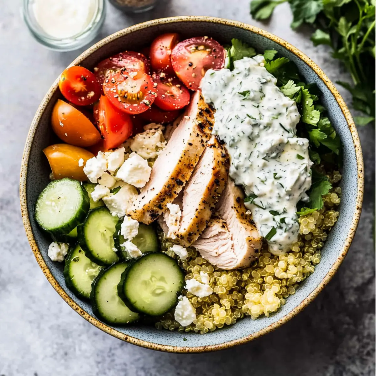 Greek Chicken Gyro Bowls