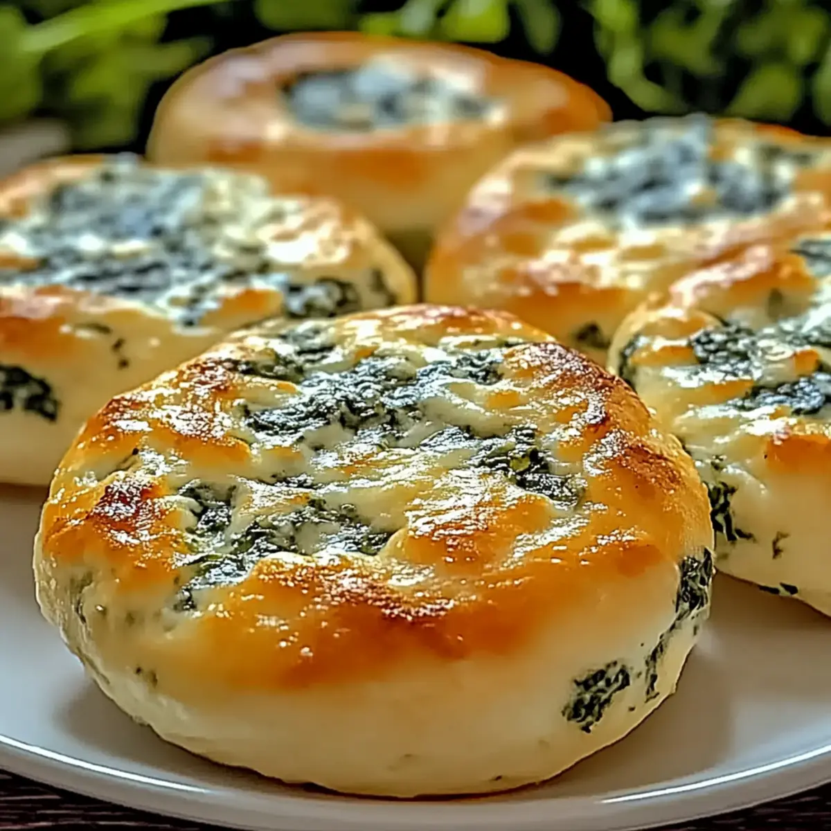 Spinach Cottage Cheese Flagels