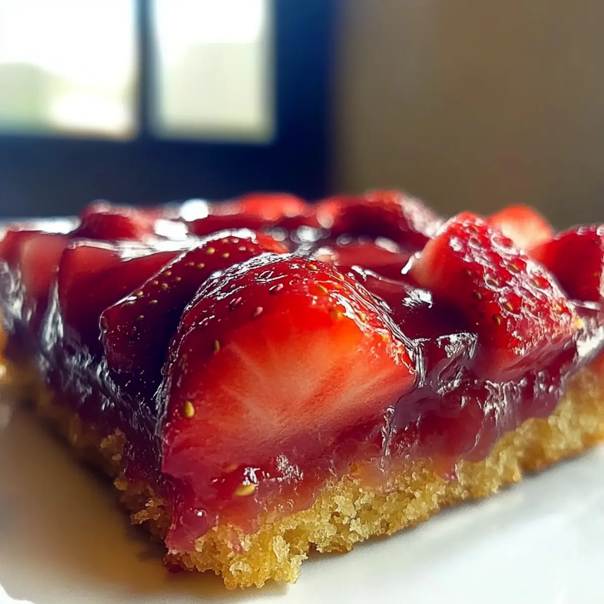 Strawberry Rhubarb Upside Down Cake