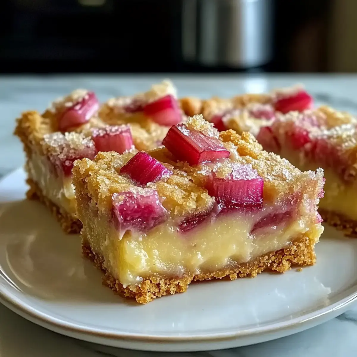 Rhubarb Custard Bars Recipe