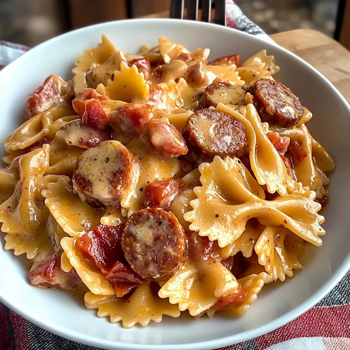 Creamy Cajun Sausage Pasta