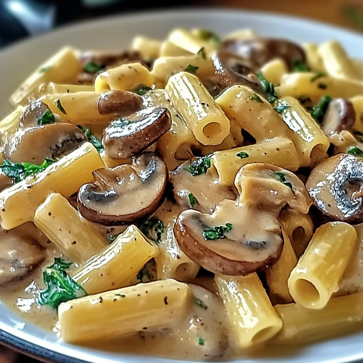 Creamy Tuscan Mushroom Pasta Skillet