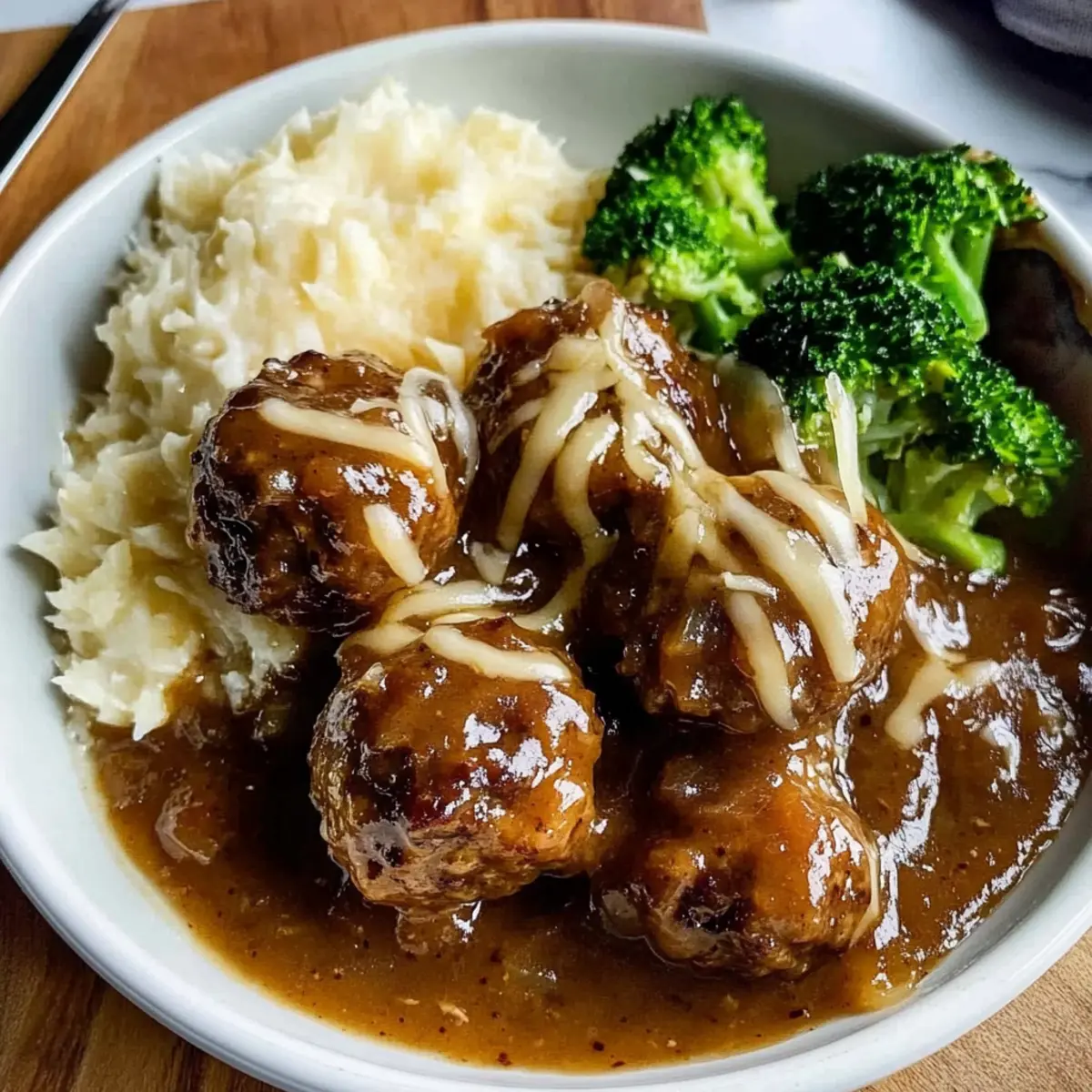 French Onion Meatballs