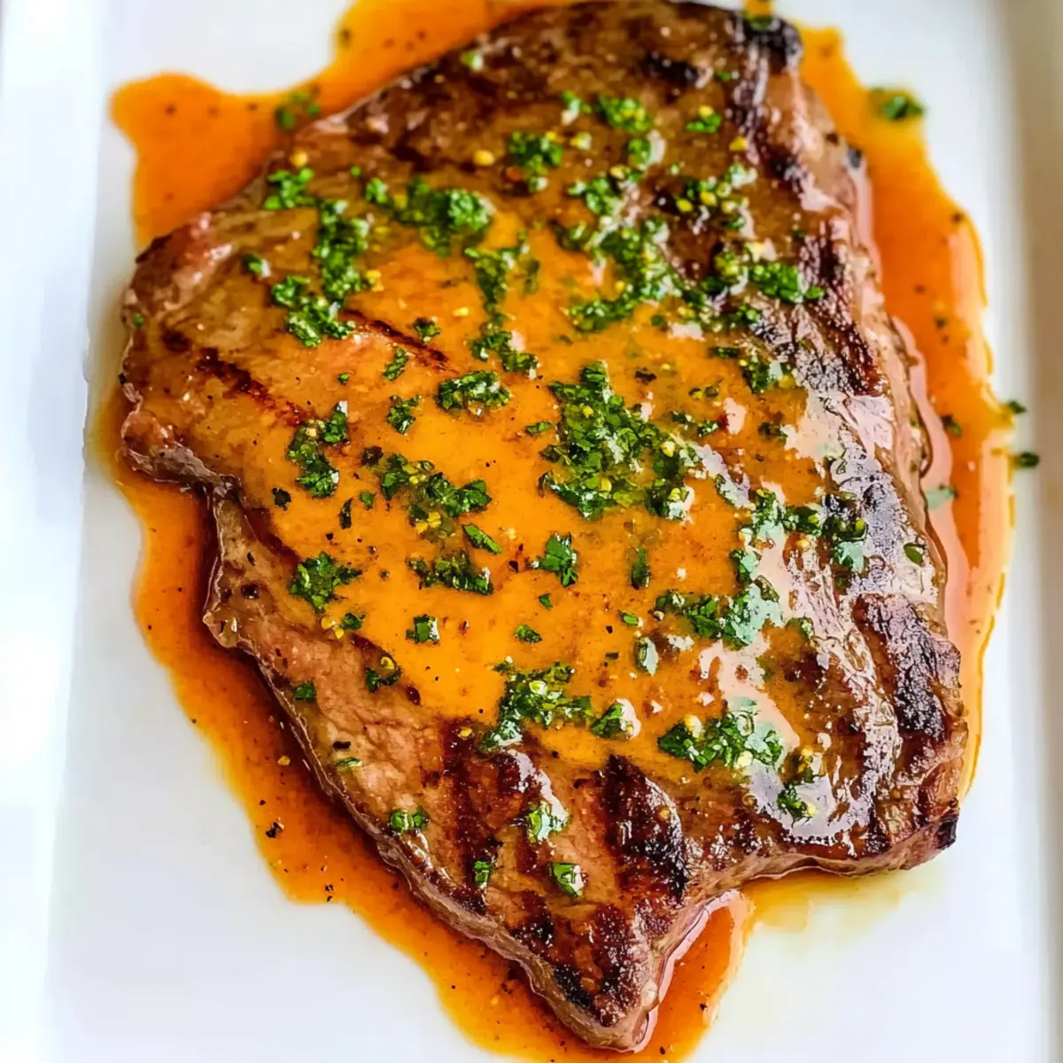 Grilled Flank Steak with Chile Butter