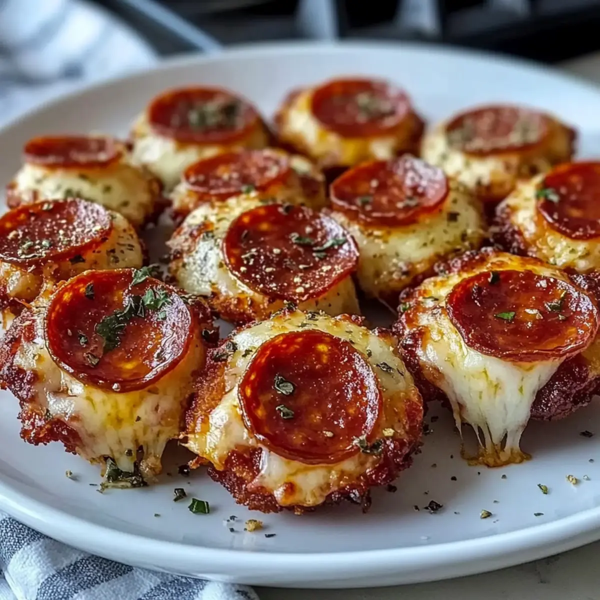 Keto Pepperoni Pizza Bites