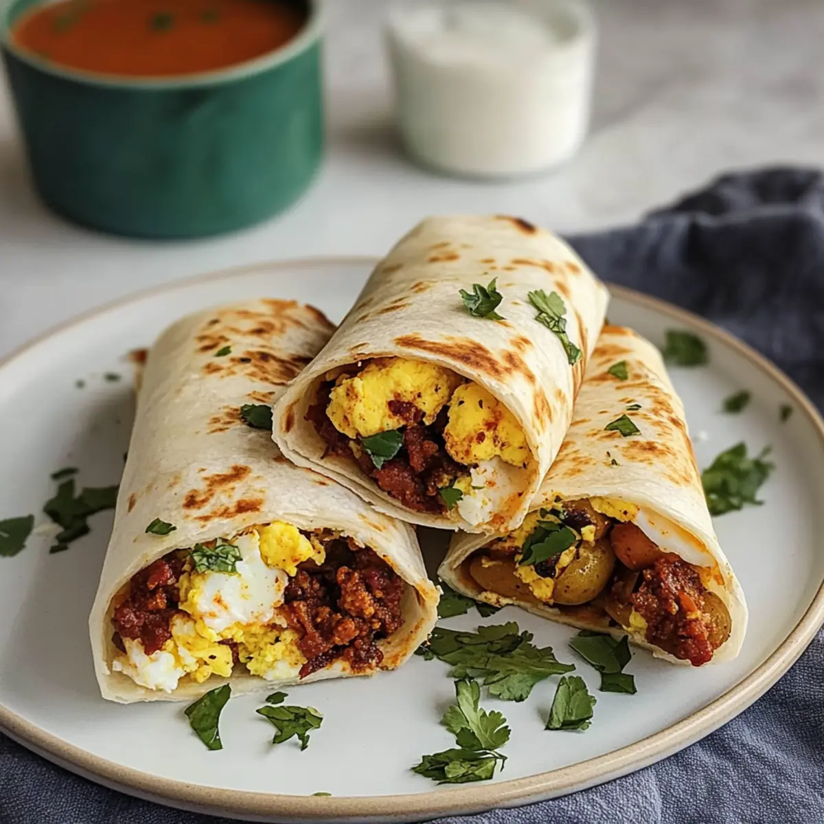 Chorizo Breakfast Burritos